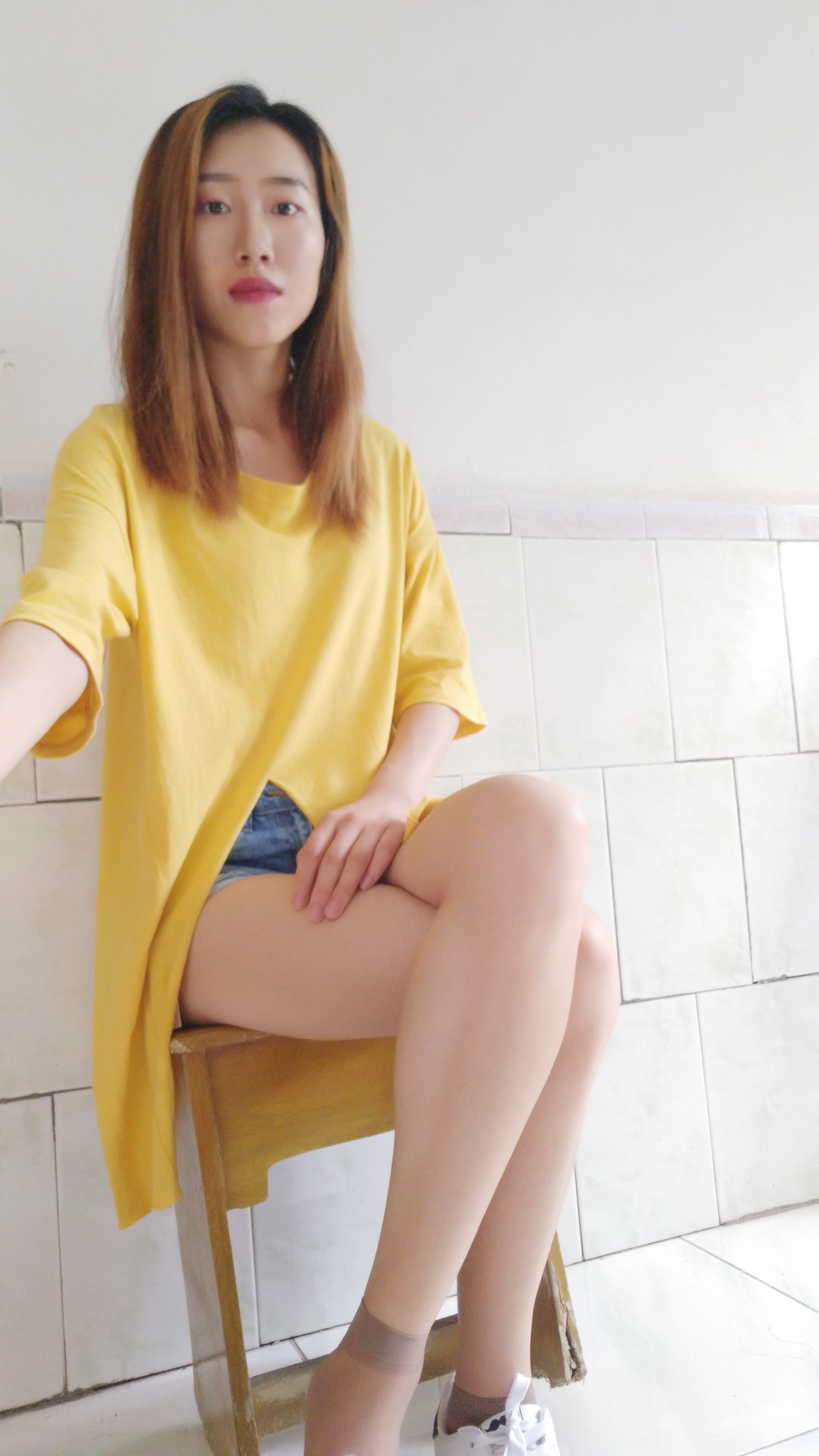 图片[57]-学妹校园寝室短丝系列026期 刘静[81P] – 速更版-美库