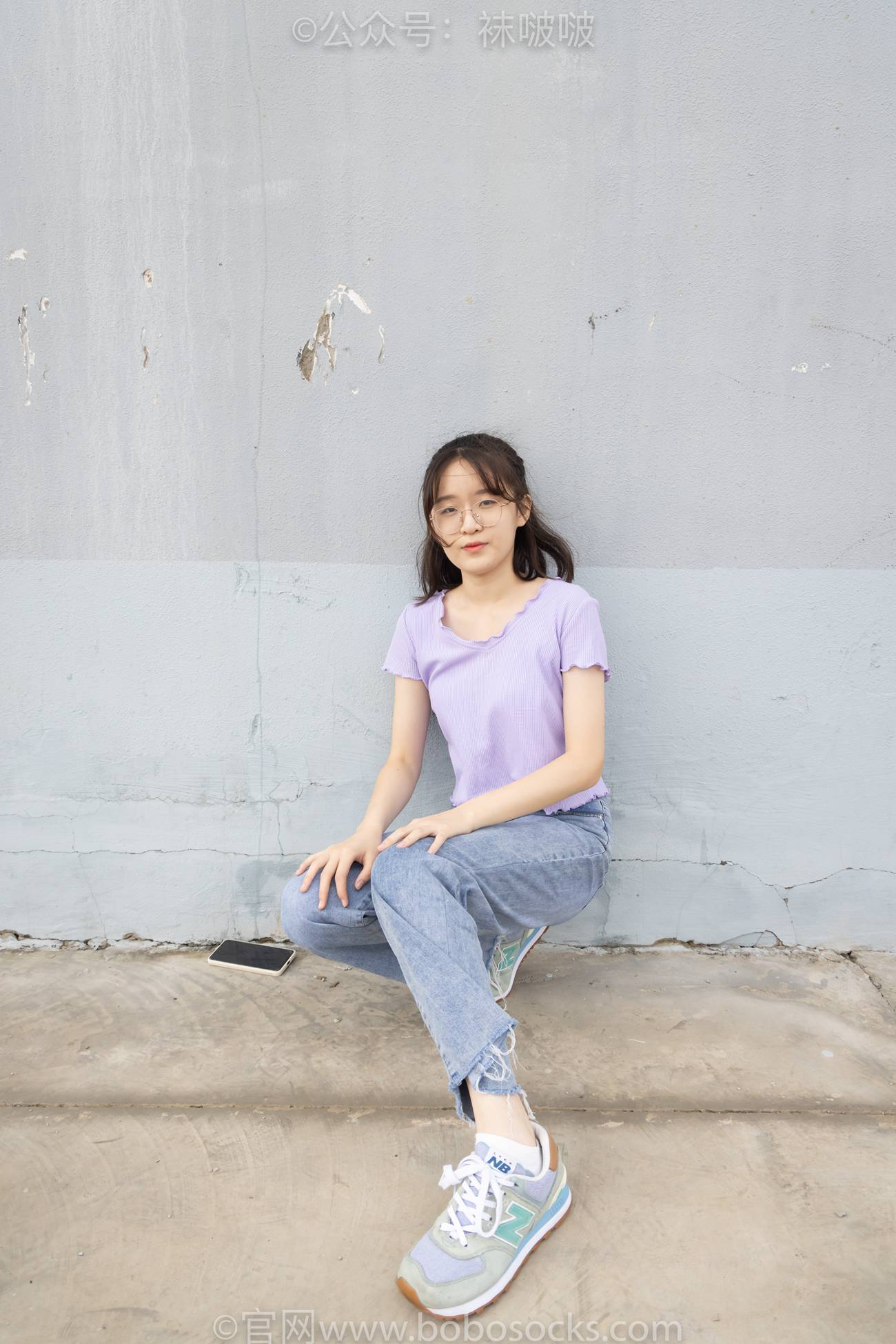 图片[16]-[BoBoSocks袜啵啵]NO.020 熊熊-NB运动鞋、蓝色短棉袜（踩脏）、裸足[150P] – 速更版-美库