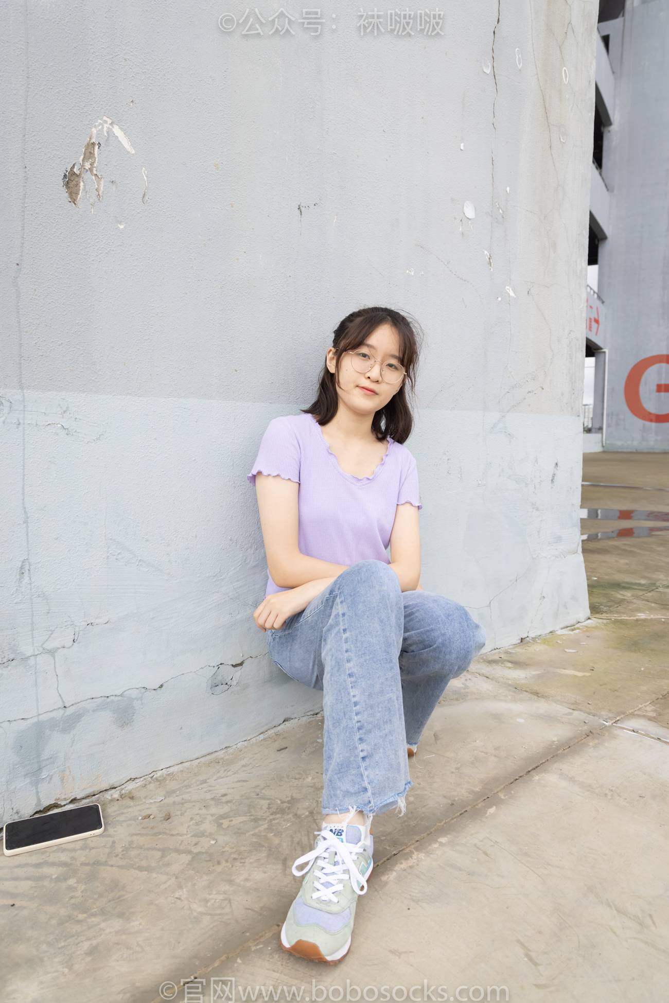 图片[17]-[BoBoSocks袜啵啵]NO.020 熊熊-NB运动鞋、蓝色短棉袜（踩脏）、裸足[150P] – 速更版-美库