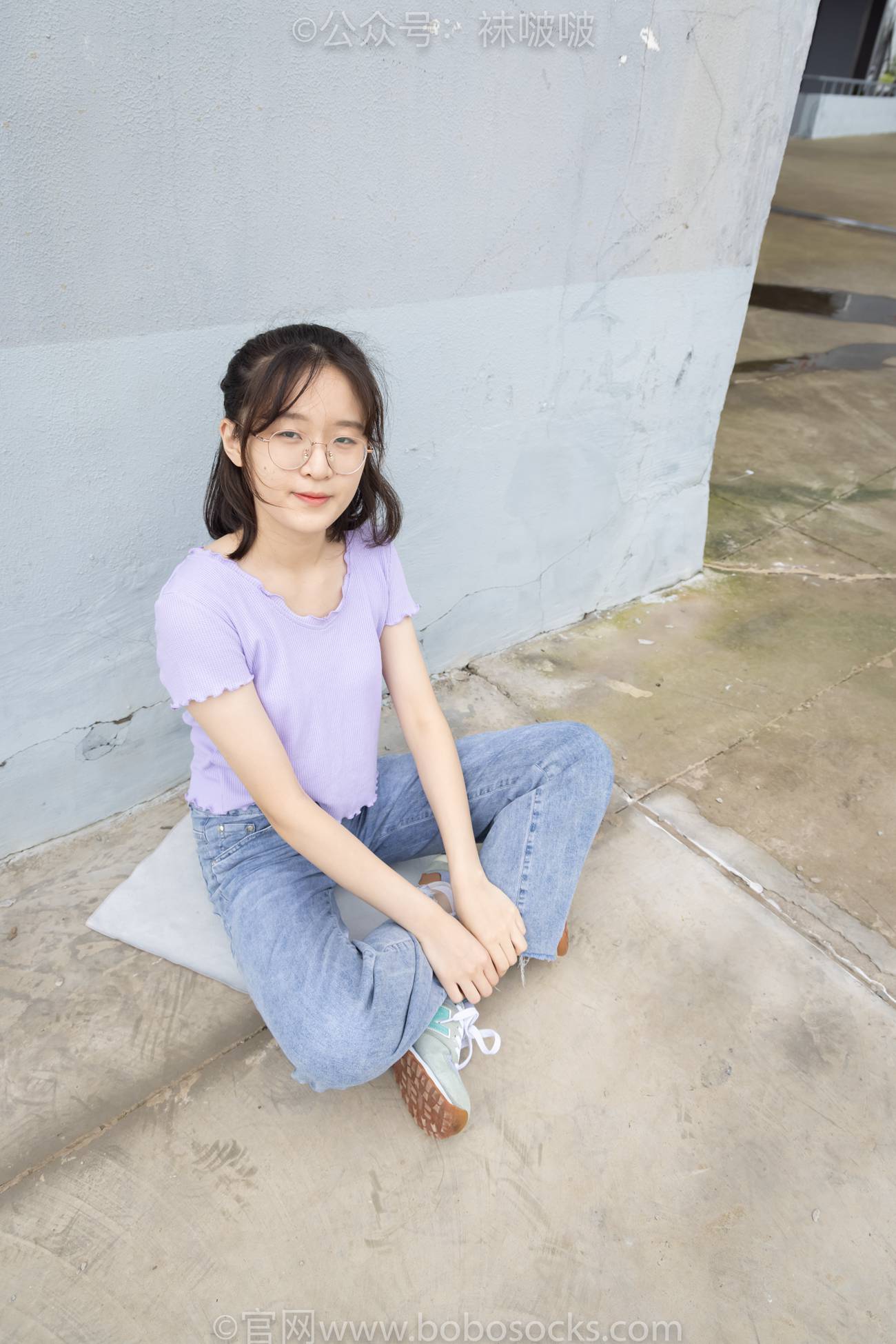 图片[22]-[BoBoSocks袜啵啵]NO.020 熊熊-NB运动鞋、蓝色短棉袜（踩脏）、裸足[150P] – 速更版-美库