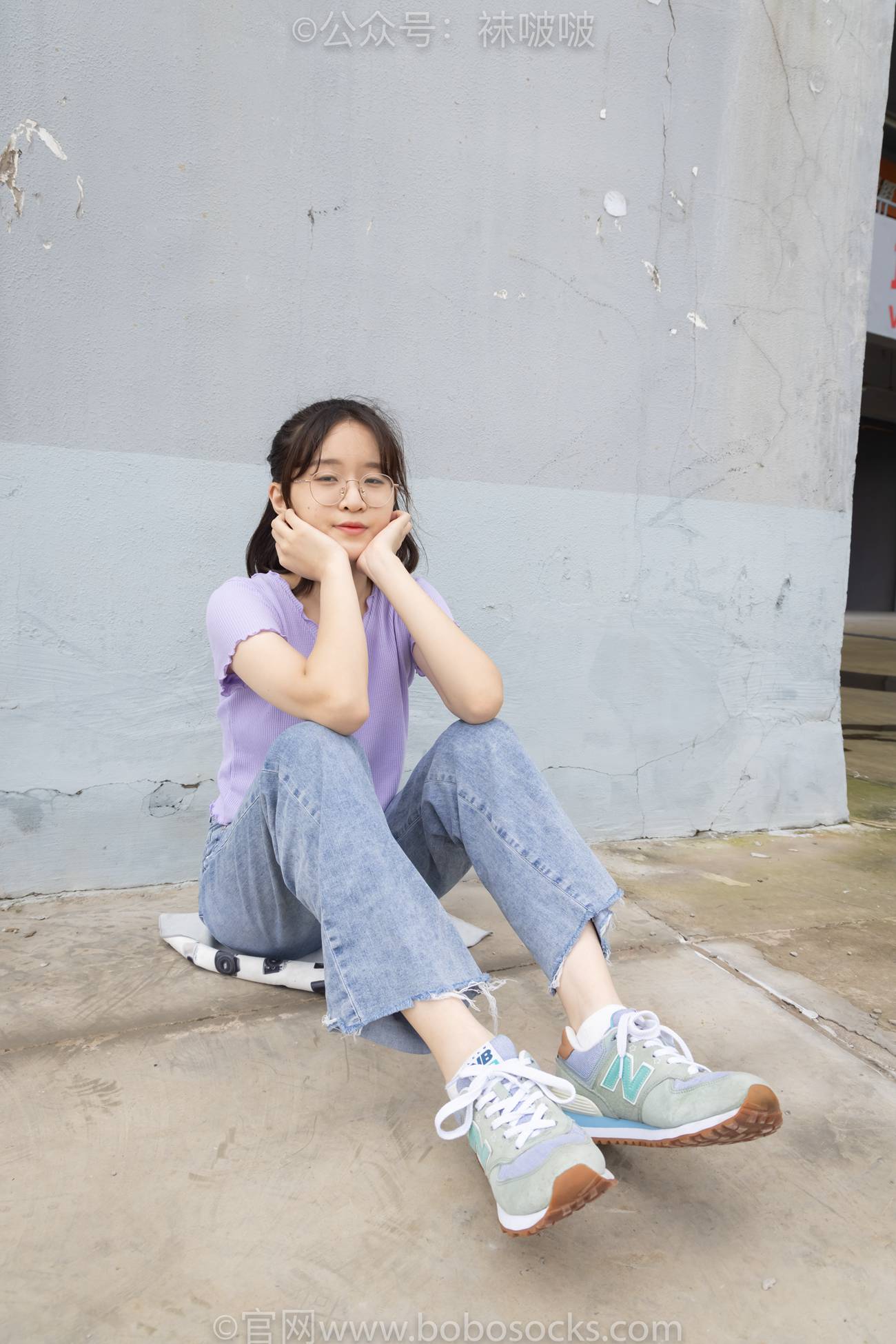 图片[26]-[BoBoSocks袜啵啵]NO.020 熊熊-NB运动鞋、蓝色短棉袜（踩脏）、裸足[150P] – 速更版-美库