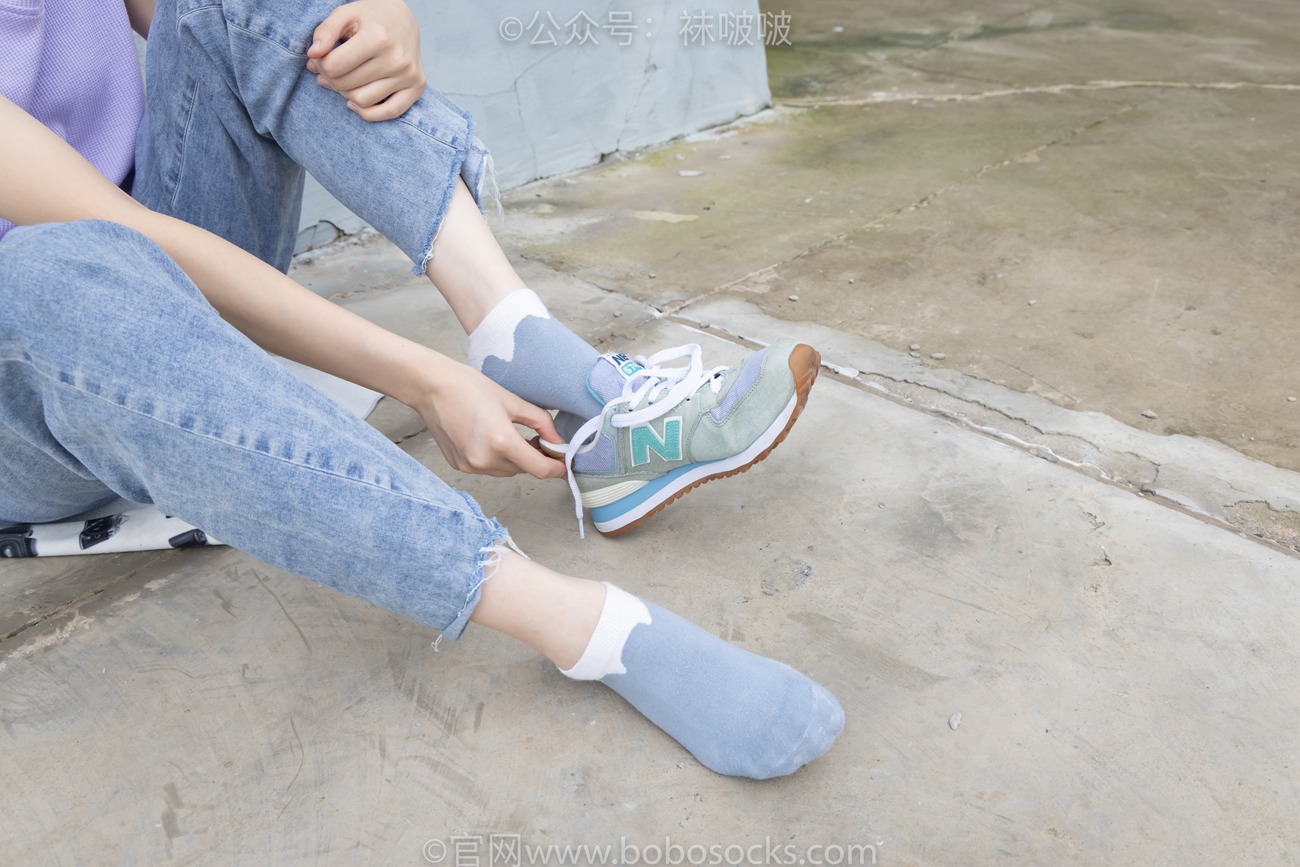 图片[60]-[BoBoSocks袜啵啵]NO.020 熊熊-NB运动鞋、蓝色短棉袜（踩脏）、裸足[150P] – 速更版-美库