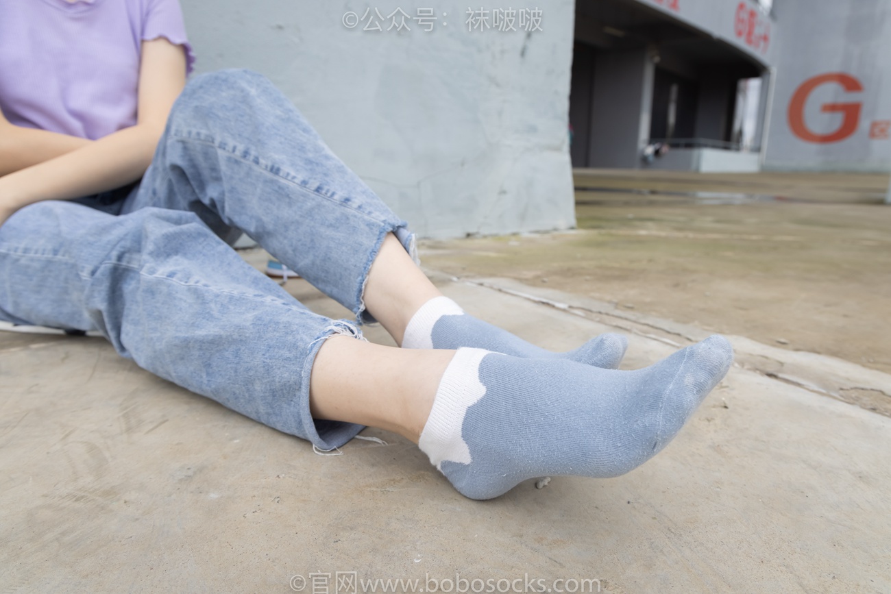 图片[68]-[BoBoSocks袜啵啵]NO.020 熊熊-NB运动鞋、蓝色短棉袜（踩脏）、裸足[150P] – 速更版-美库