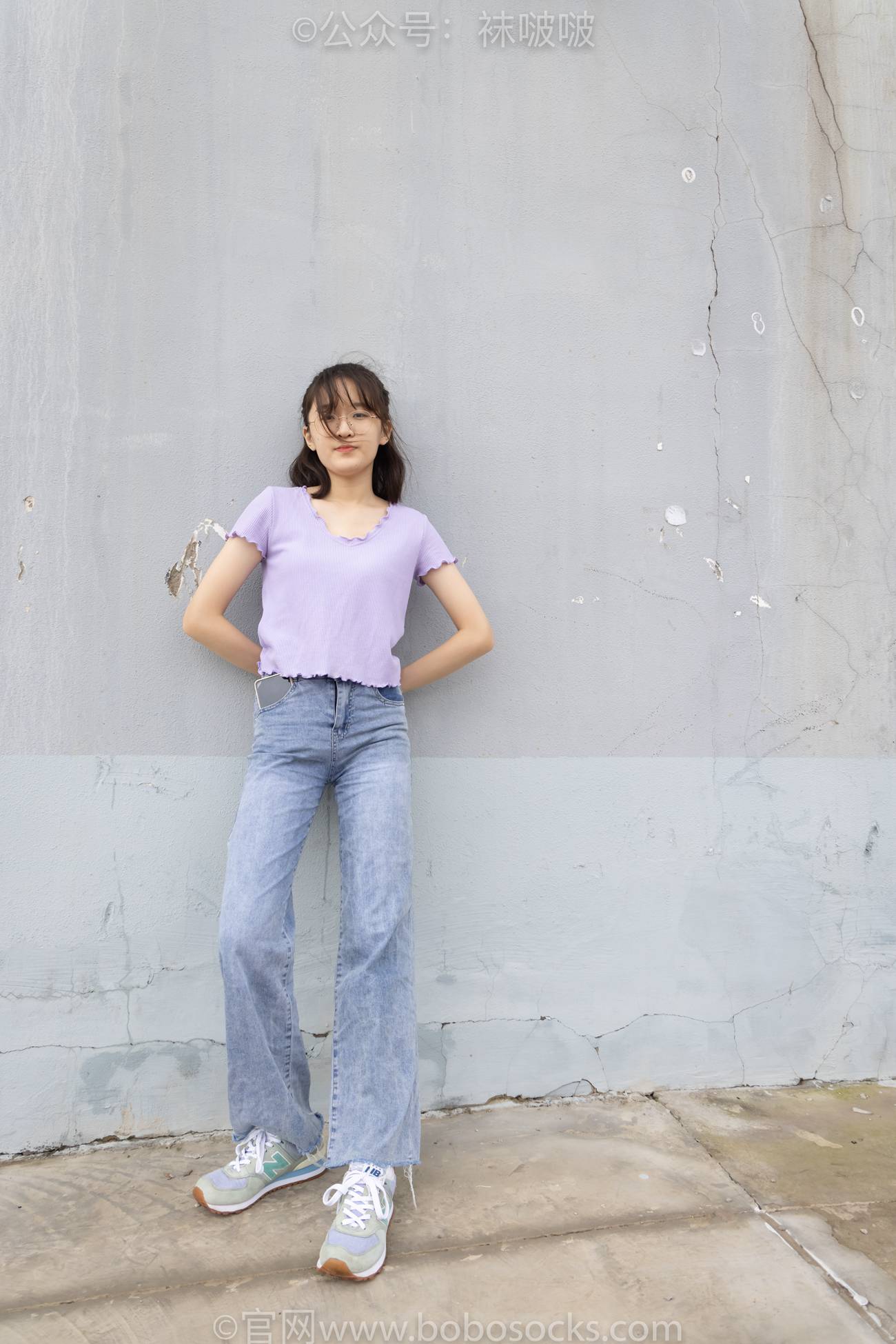 图片[150]-[BoBoSocks袜啵啵]NO.020 熊熊-NB运动鞋、蓝色短棉袜（踩脏）、裸足[150P] – 速更版-美库