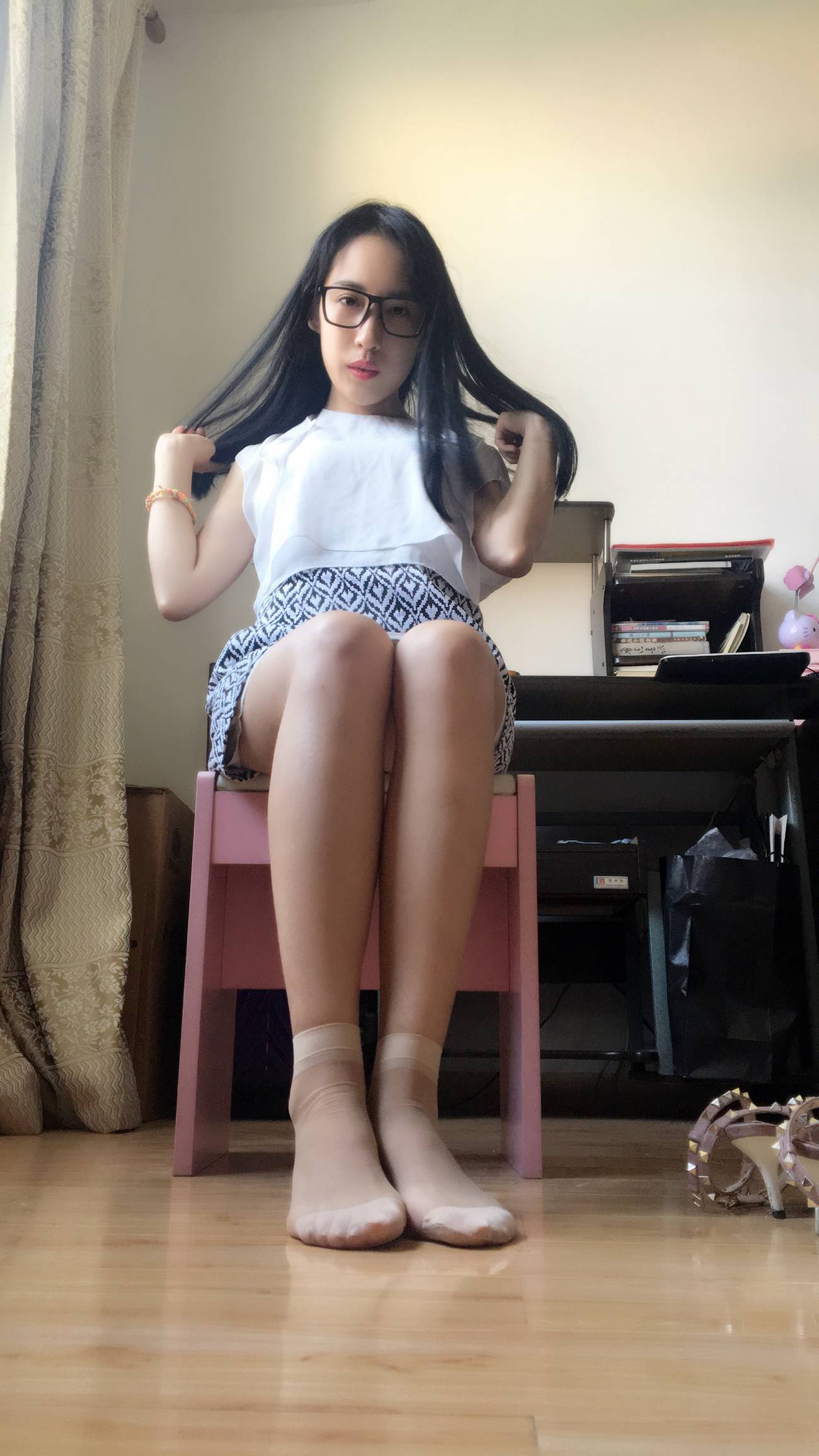 图片[29]-学妹校园寝室短丝系列029期 牛牛[85P] – 速更版-美库