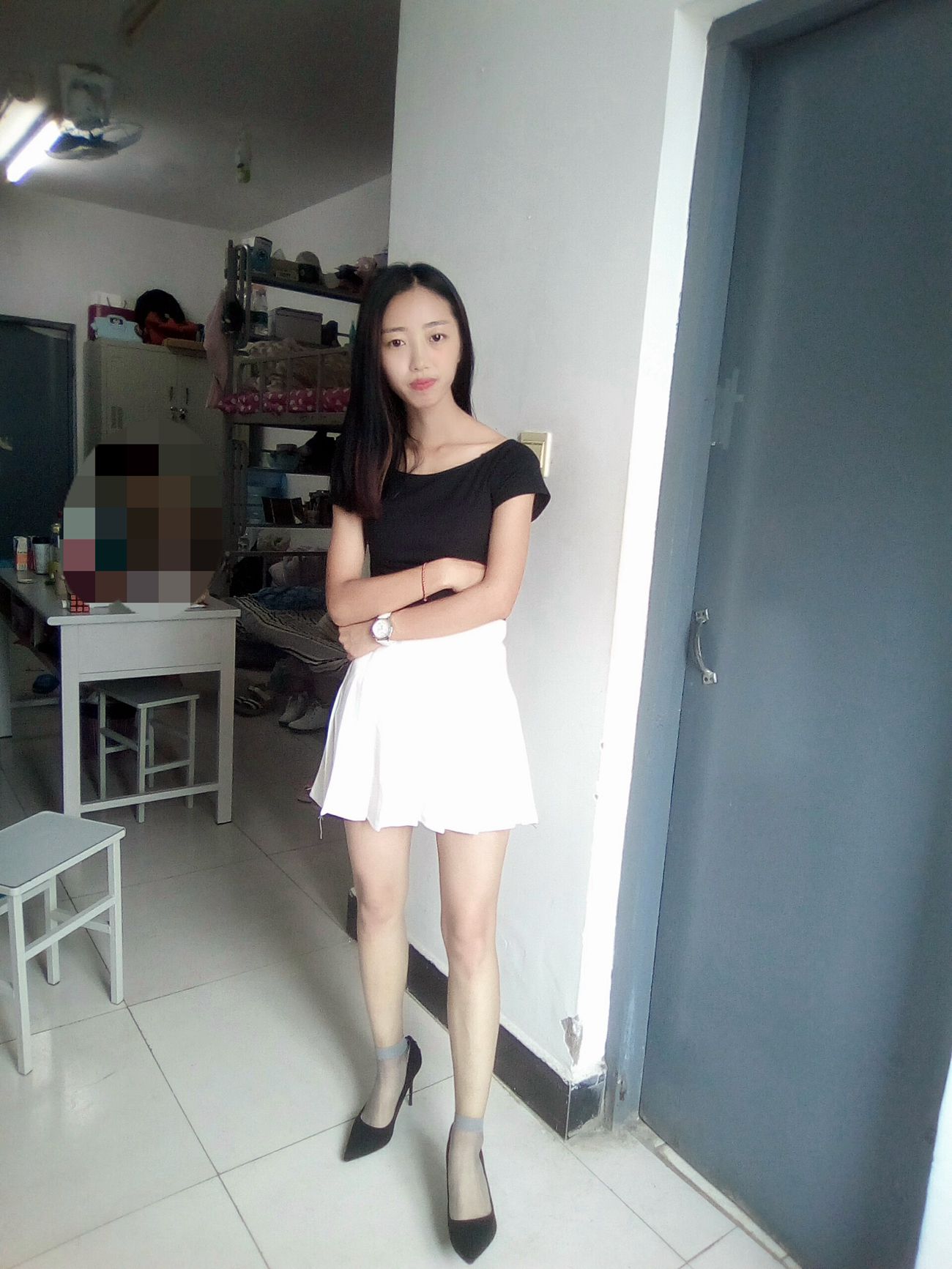 图片[16]-学妹校园寝室短丝系列034期 卫艺[190P] – 速更版-美库