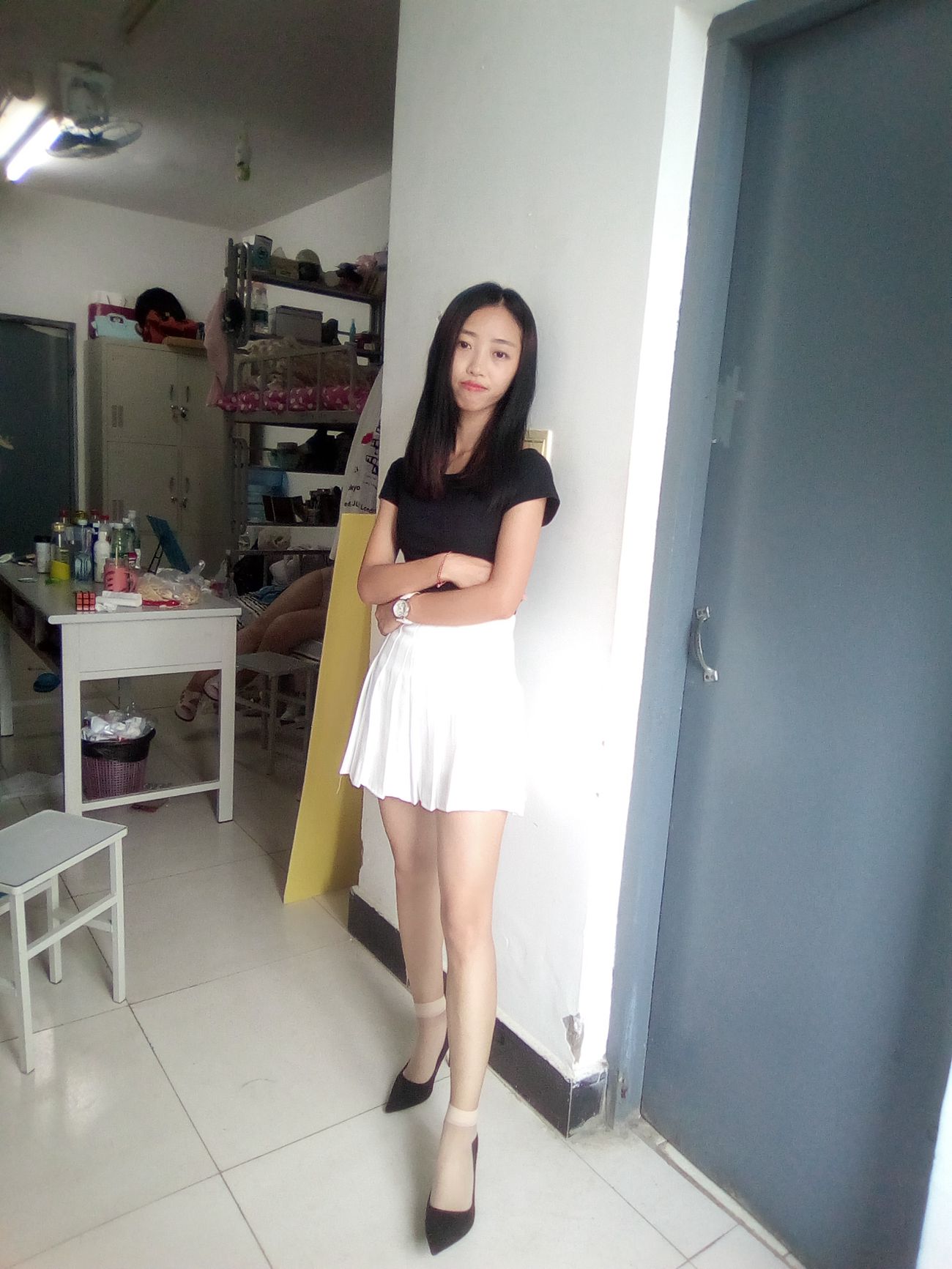 图片[67]-学妹校园寝室短丝系列034期 卫艺[190P] – 速更版-美库