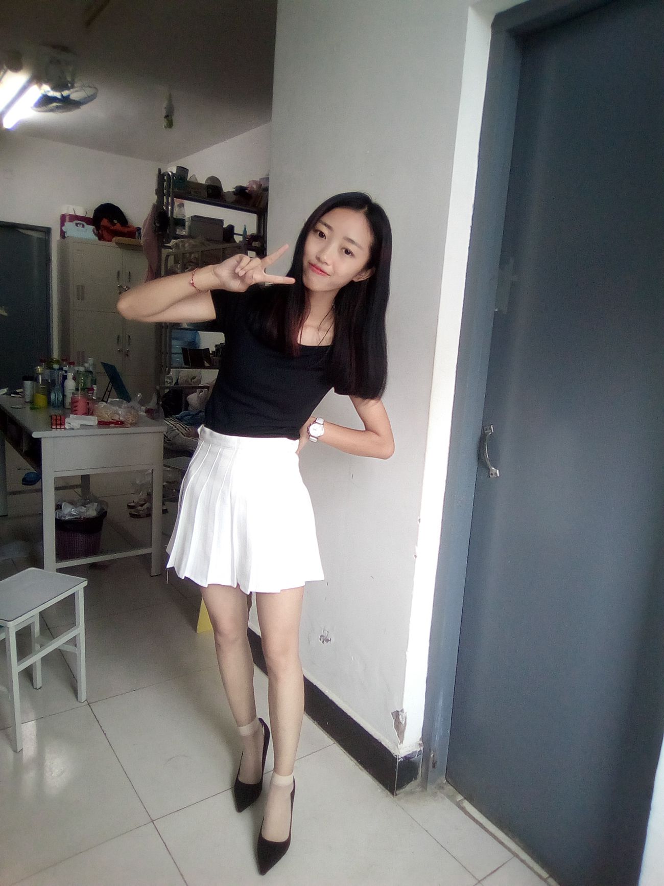 图片[122]-学妹校园寝室短丝系列034期 卫艺[190P] – 速更版-美库