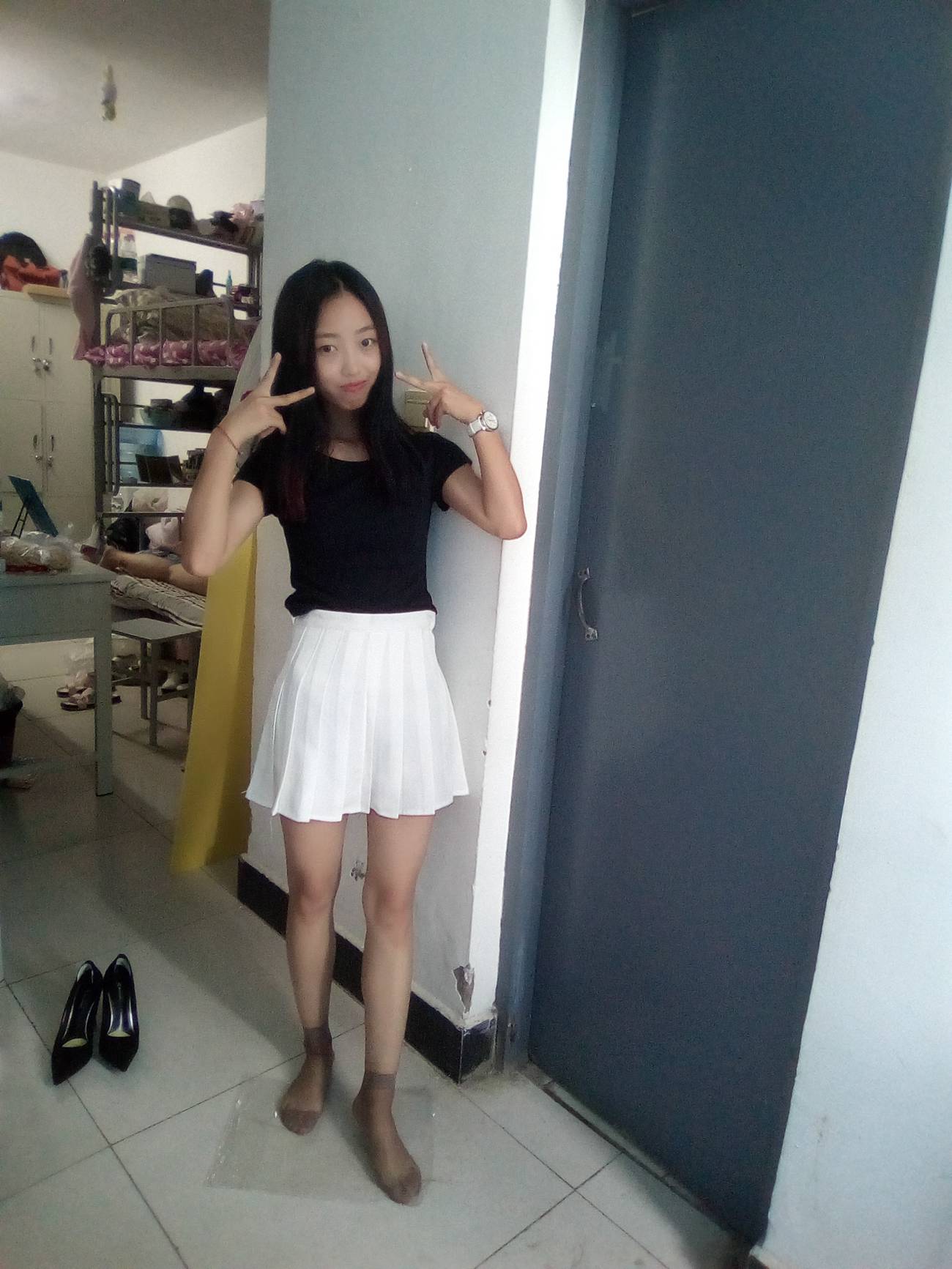 图片[129]-学妹校园寝室短丝系列034期 卫艺[190P] – 速更版-美库