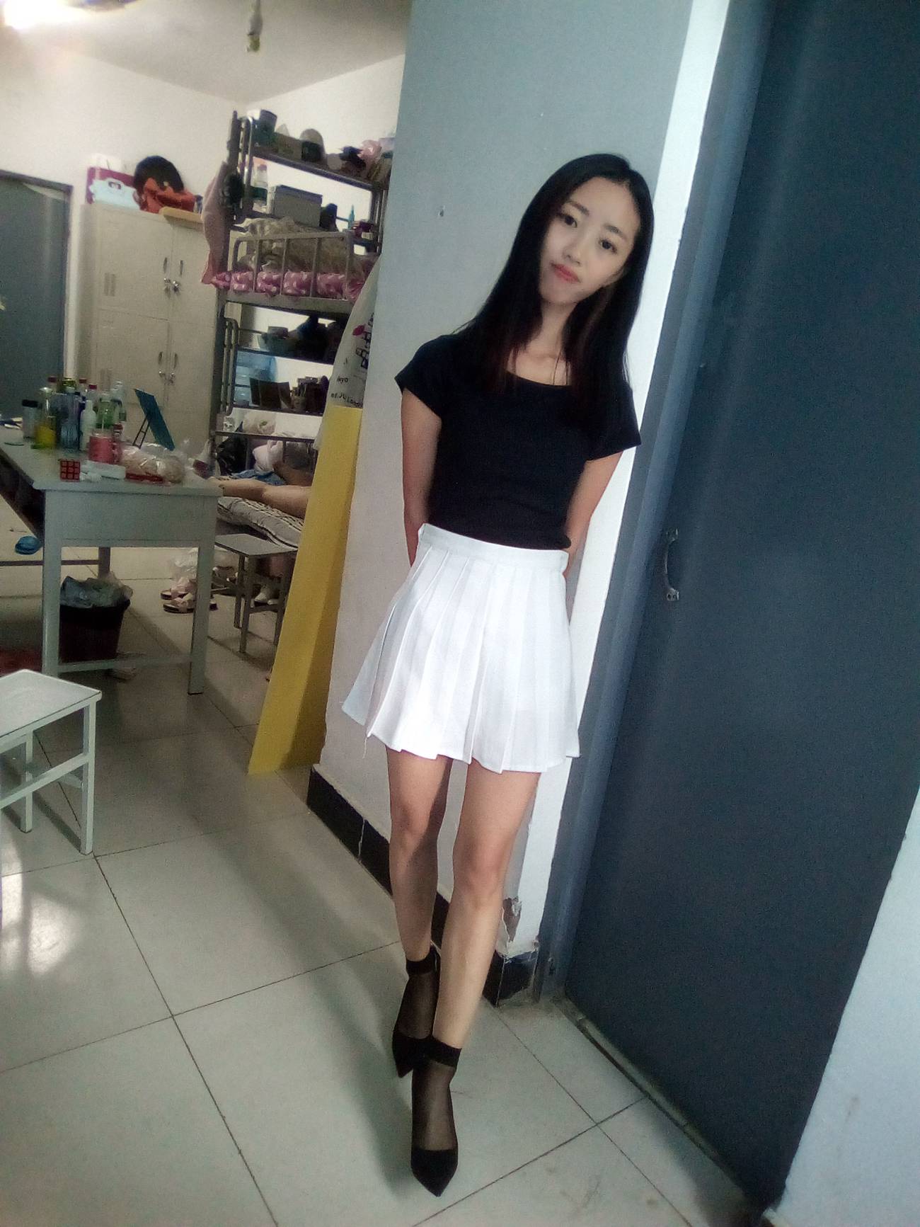 图片[136]-学妹校园寝室短丝系列034期 卫艺[190P] – 速更版-美库