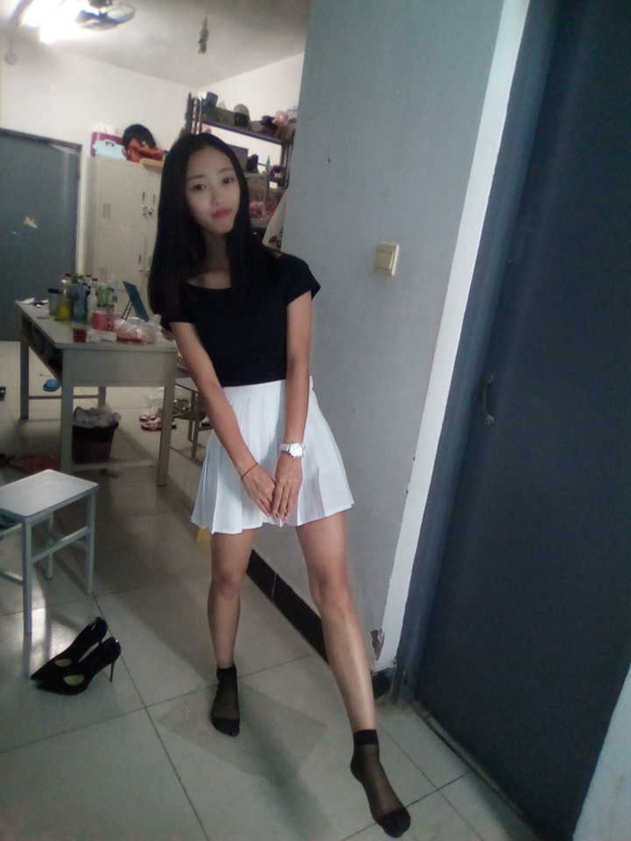 图片[145]-学妹校园寝室短丝系列034期 卫艺[190P] – 速更版-美库