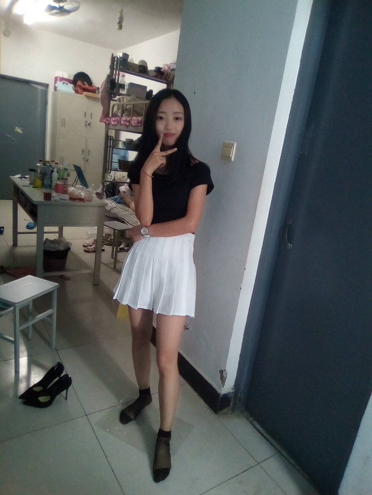 图片[157]-学妹校园寝室短丝系列034期 卫艺[190P] – 速更版-美库