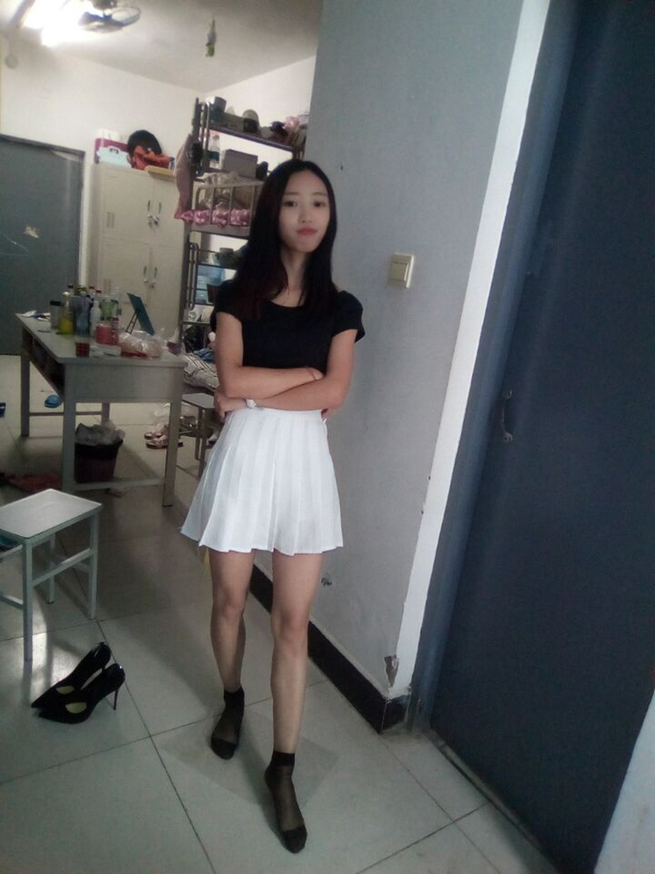 图片[156]-学妹校园寝室短丝系列034期 卫艺[190P] – 速更版-美库