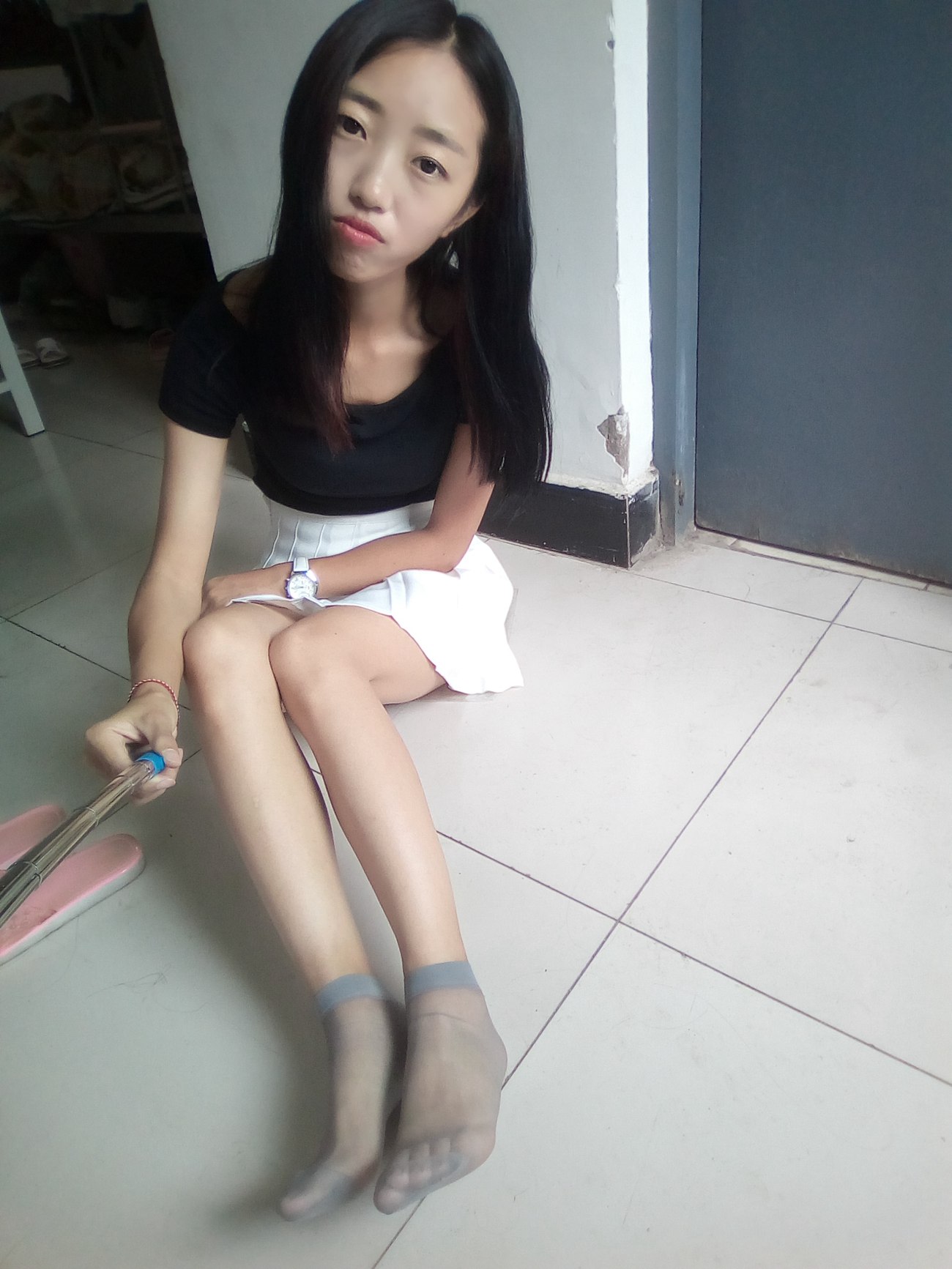 图片[163]-学妹校园寝室短丝系列034期 卫艺[190P] – 速更版-美库