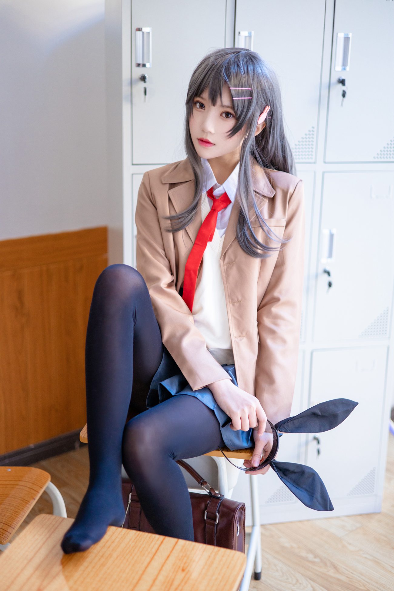 图片[23]-桜桃喵 – 麻衣制服 [52P] – 速更版-美库