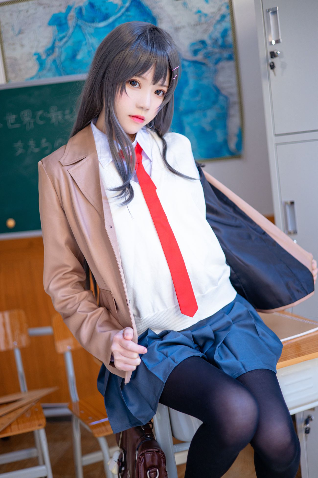 图片[28]-桜桃喵 – 麻衣制服 [52P] – 速更版-美库