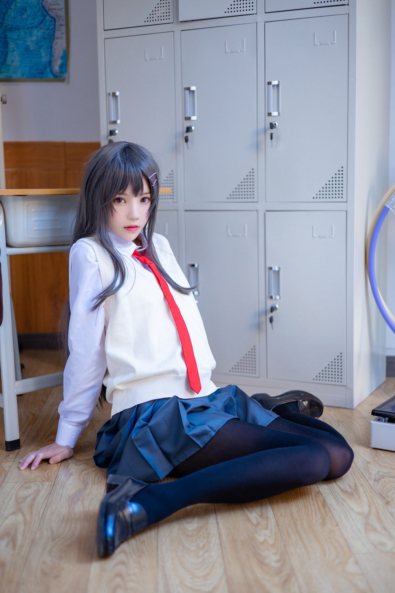 图片[45]-桜桃喵 – 麻衣制服 [52P] – 速更版-美库