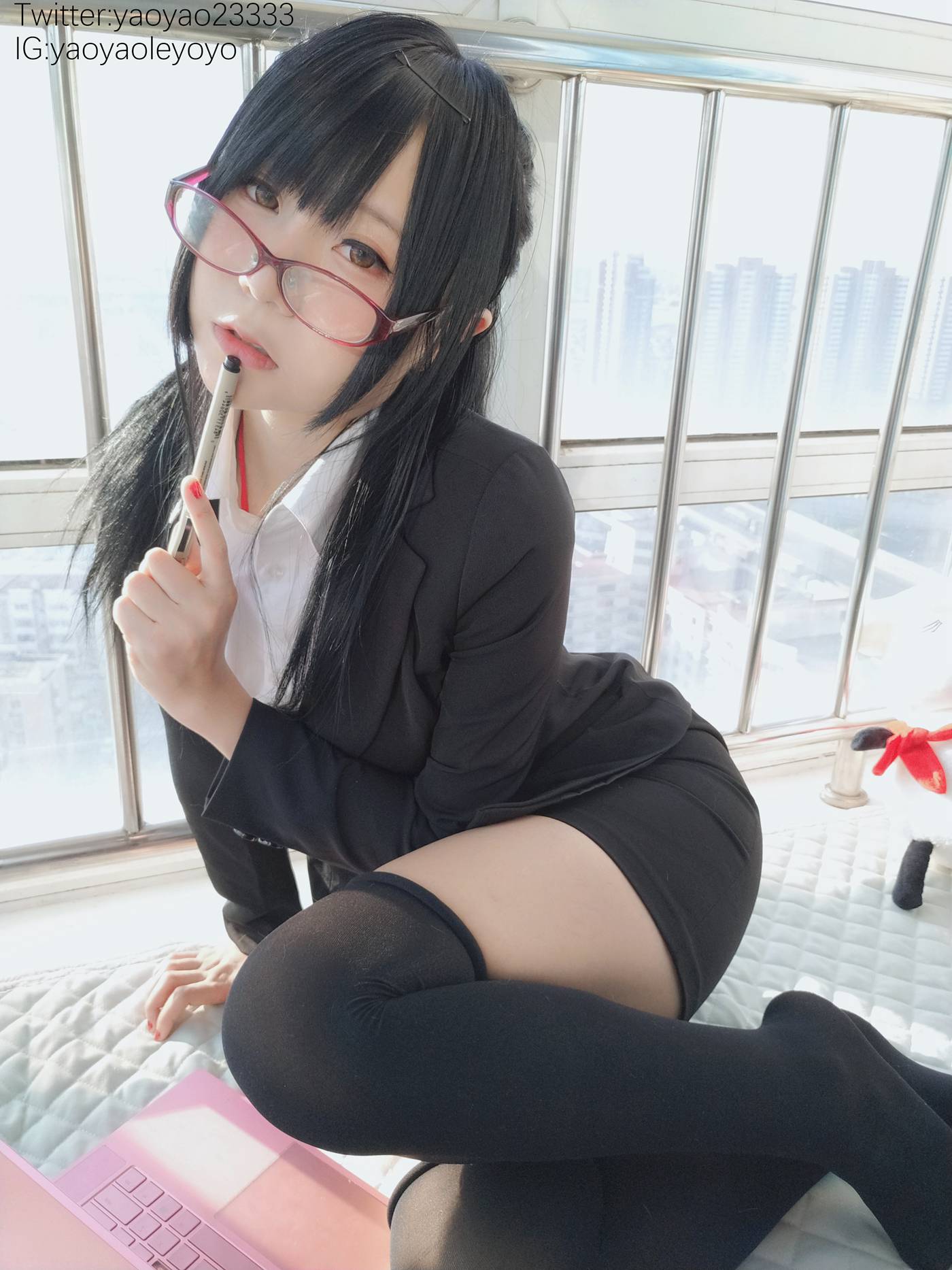 图片[10]-萌妹子Coser摇摇乐yoyo – 补习老师 [66P] – 速更版-美库