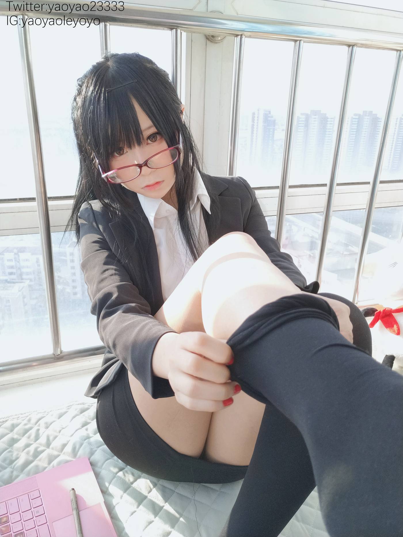 图片[14]-萌妹子Coser摇摇乐yoyo – 补习老师 [66P] – 速更版-美库