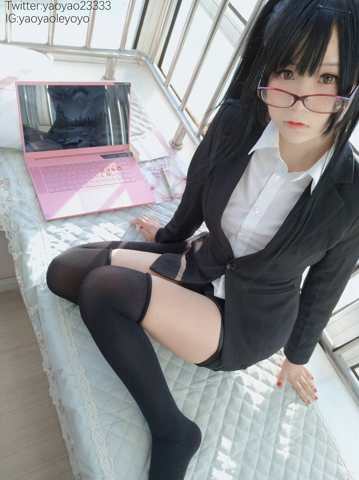 图片[45]-萌妹子Coser摇摇乐yoyo – 补习老师 [66P] – 速更版-美库