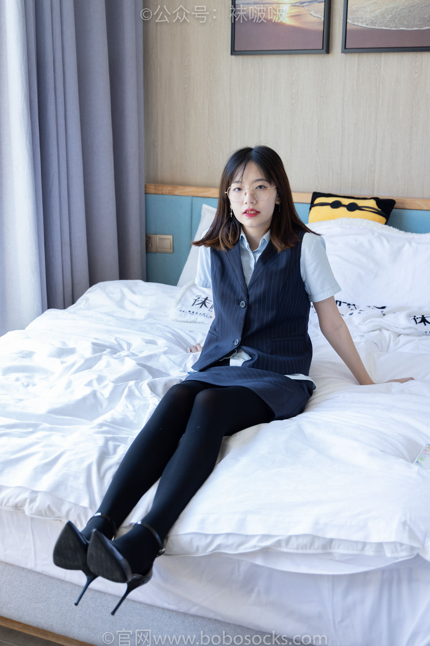 图片[12]-[BoBoSocks袜啵啵]NO.038 小甜豆-建行行服、高跟鞋、厚黑丝[131P] – 速更版-美库