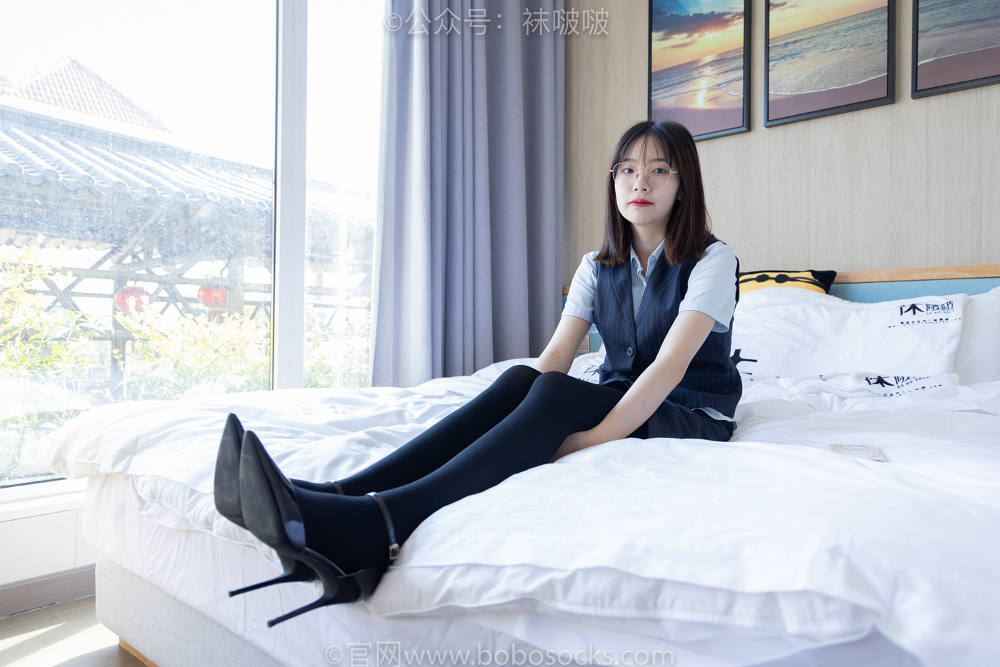 图片[23]-[BoBoSocks袜啵啵]NO.038 小甜豆-建行行服、高跟鞋、厚黑丝[131P] – 速更版-美库