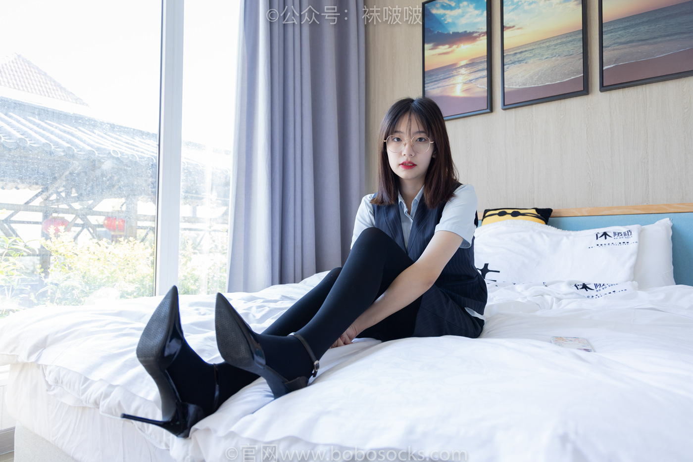 图片[24]-[BoBoSocks袜啵啵]NO.038 小甜豆-建行行服、高跟鞋、厚黑丝[131P] – 速更版-美库