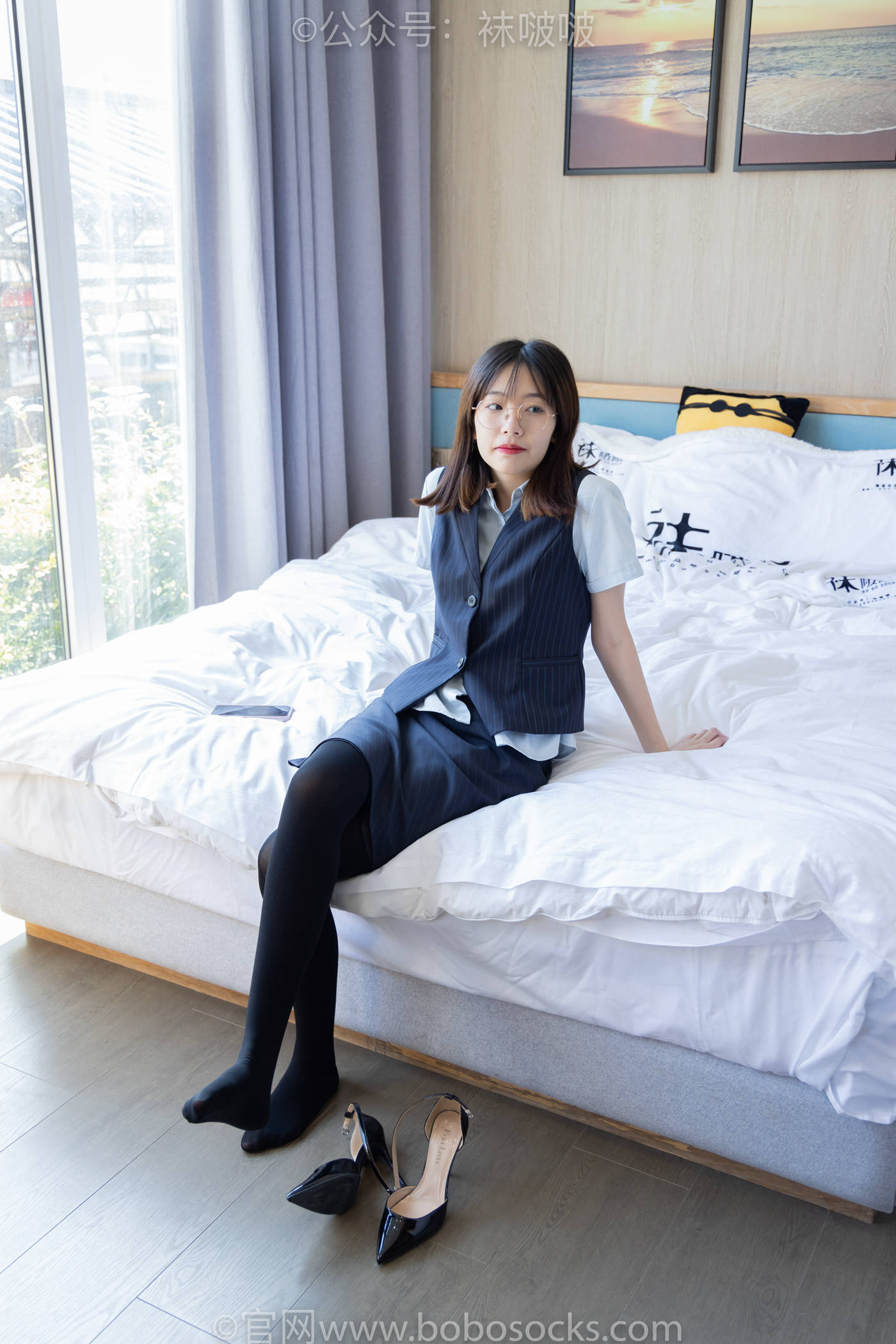 图片[38]-[BoBoSocks袜啵啵]NO.038 小甜豆-建行行服、高跟鞋、厚黑丝[131P] – 速更版-美库