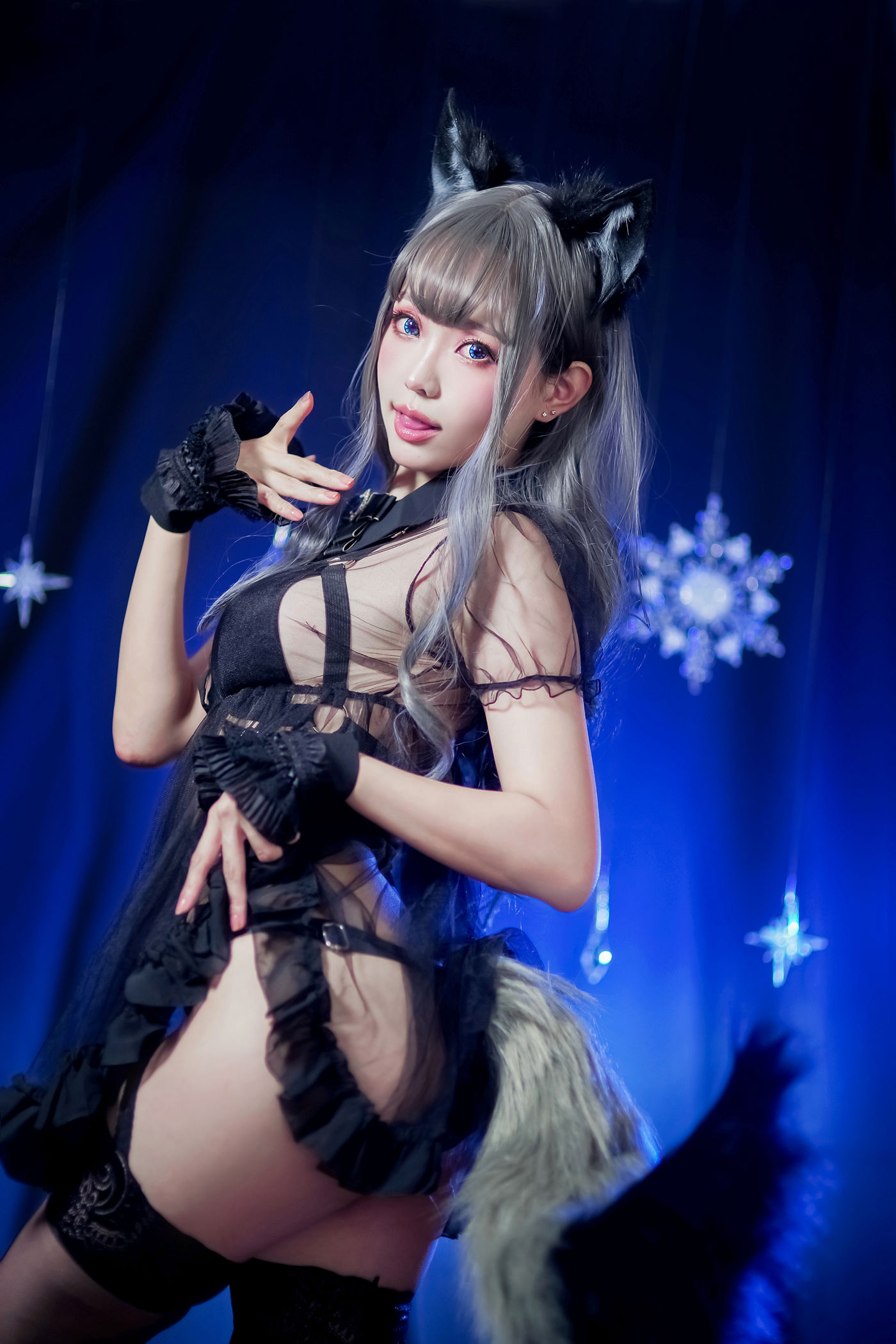 图片[13]-Ely_eee(ElyEE子) – 灰太狼-黑色透视[24P] – 速更版-美库