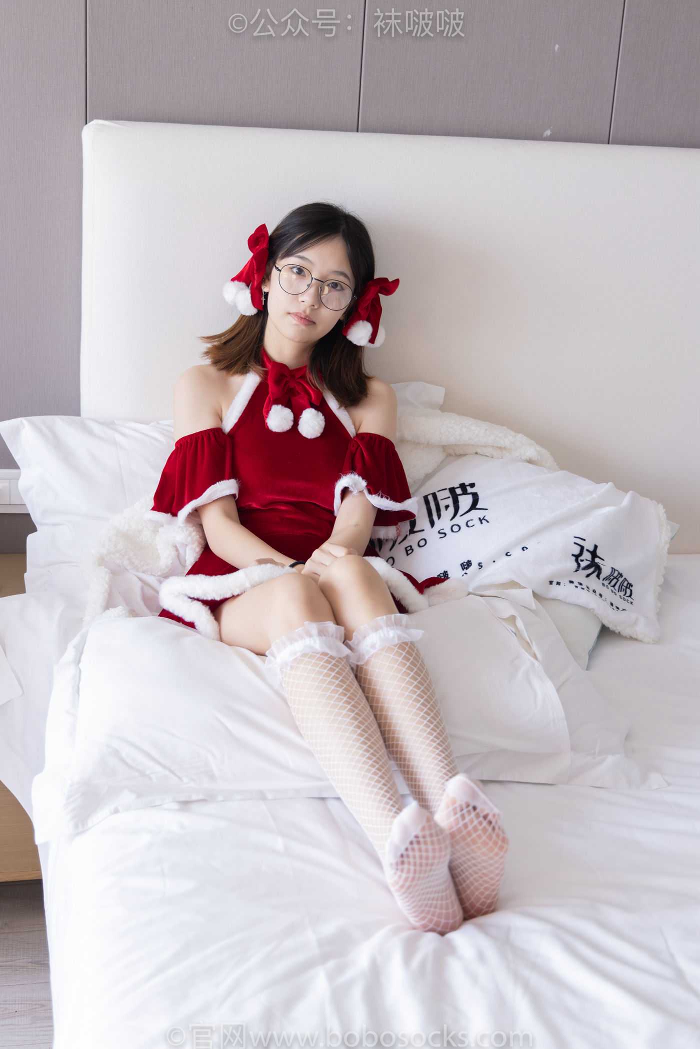图片[49]-[BoBoSocks袜啵啵]NO.043 小甜豆-圣诞服、平底鞋、高跟鞋、白色渔网袜[165P] – 速更版-美库