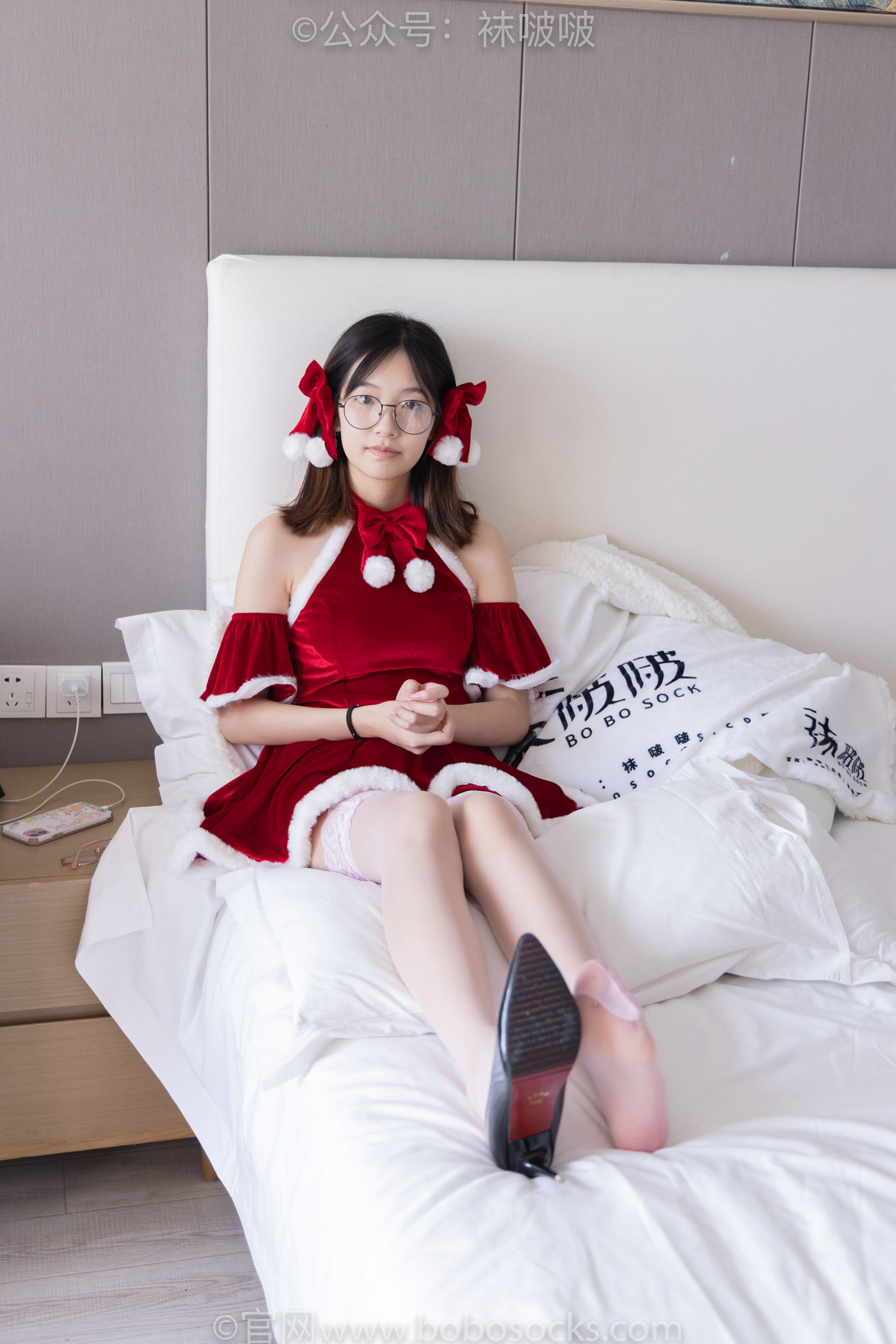 图片[76]-[BoBoSocks袜啵啵]NO.043 小甜豆-圣诞服、平底鞋、高跟鞋、白色渔网袜[165P] – 速更版-美库
