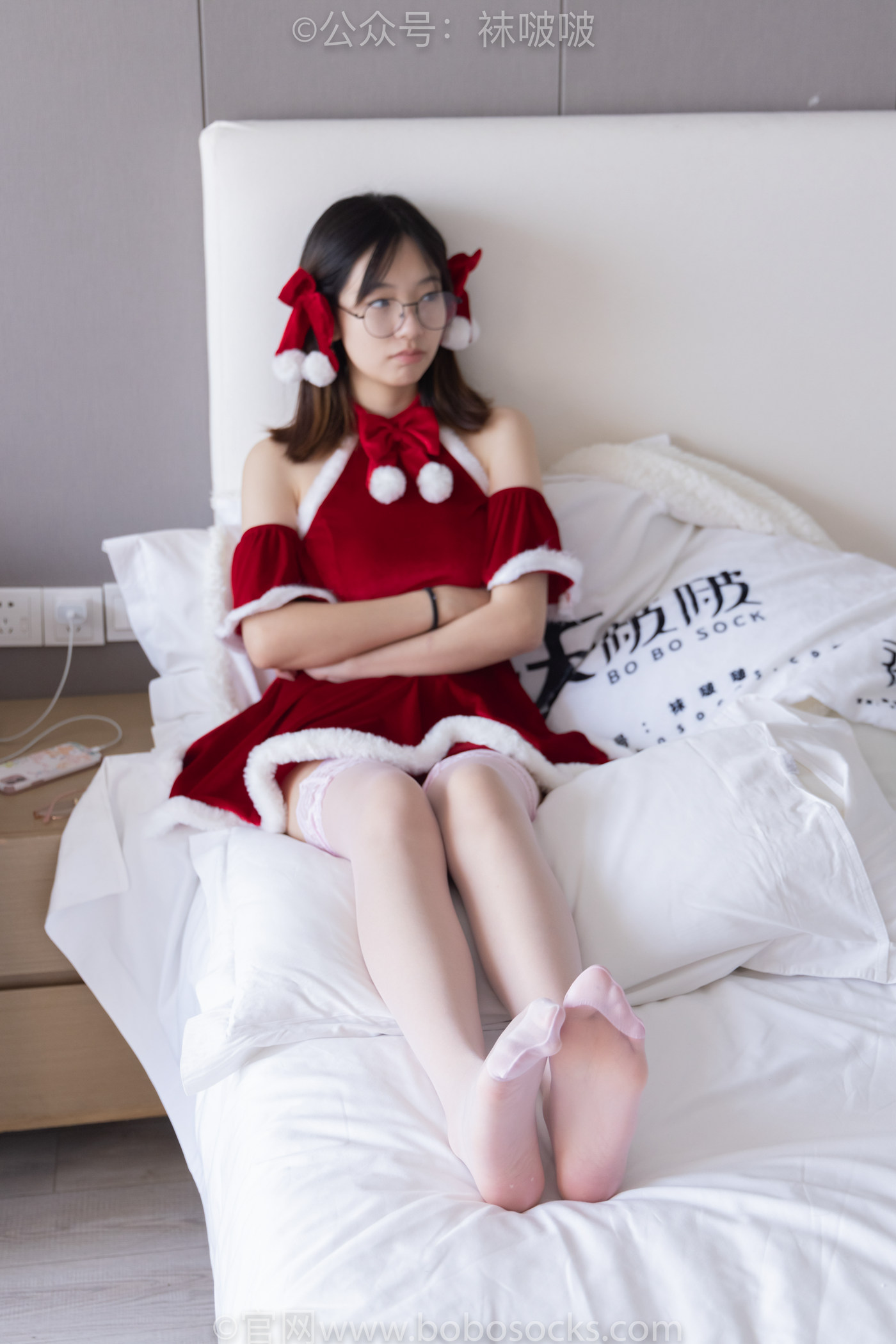 图片[84]-[BoBoSocks袜啵啵]NO.043 小甜豆-圣诞服、平底鞋、高跟鞋、白色渔网袜[165P] – 速更版-美库