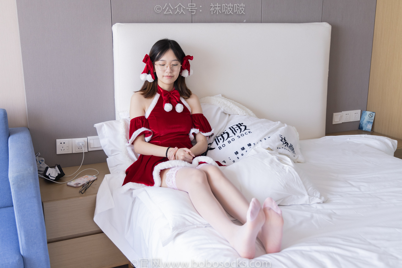 图片[87]-[BoBoSocks袜啵啵]NO.043 小甜豆-圣诞服、平底鞋、高跟鞋、白色渔网袜[165P] – 速更版-美库