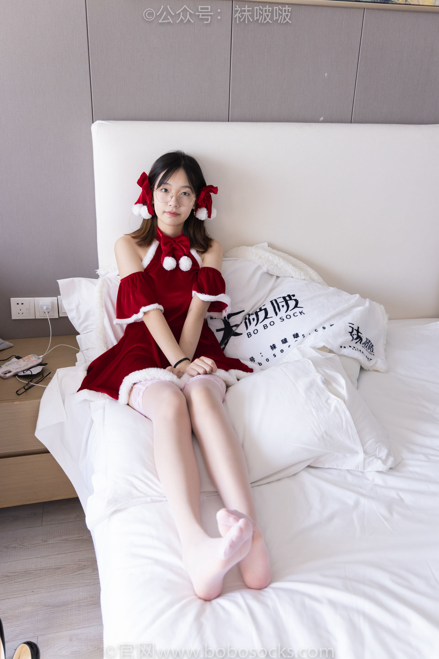 图片[96]-[BoBoSocks袜啵啵]NO.043 小甜豆-圣诞服、平底鞋、高跟鞋、白色渔网袜[165P] – 速更版-美库