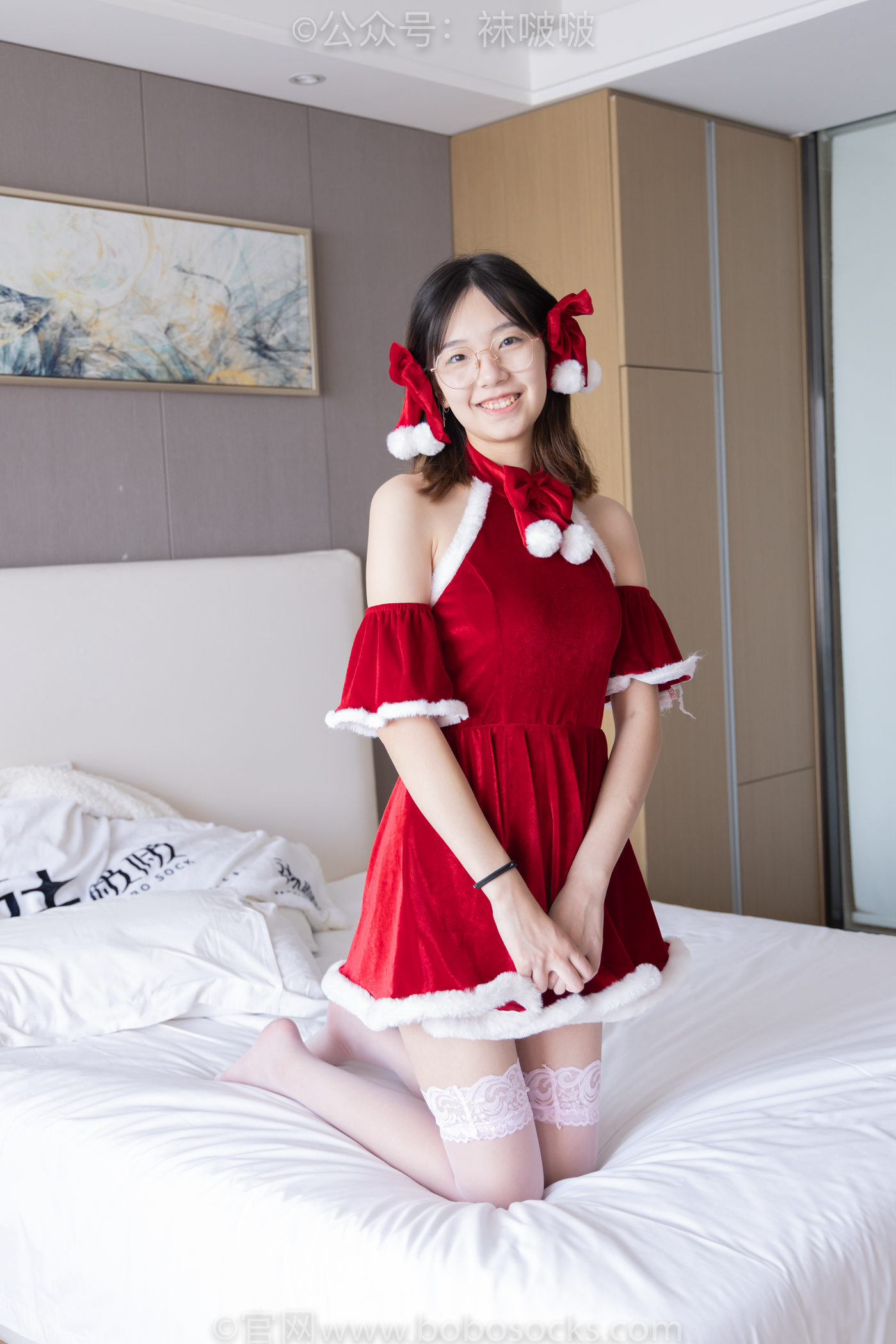 图片[112]-[BoBoSocks袜啵啵]NO.043 小甜豆-圣诞服、平底鞋、高跟鞋、白色渔网袜[165P] – 速更版-美库