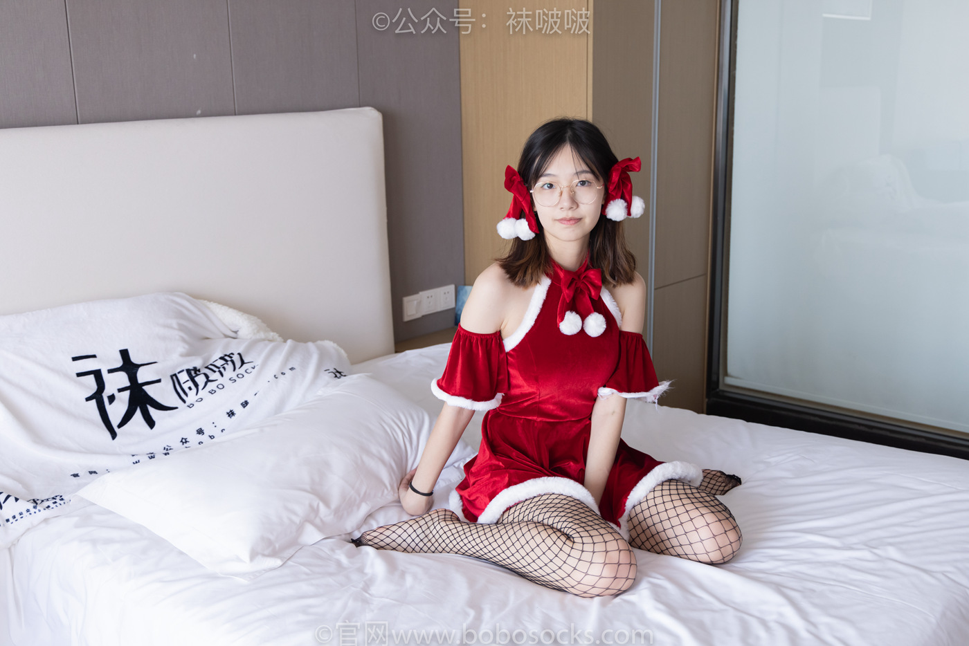 图片[159]-[BoBoSocks袜啵啵]NO.043 小甜豆-圣诞服、平底鞋、高跟鞋、白色渔网袜[165P] – 速更版-美库