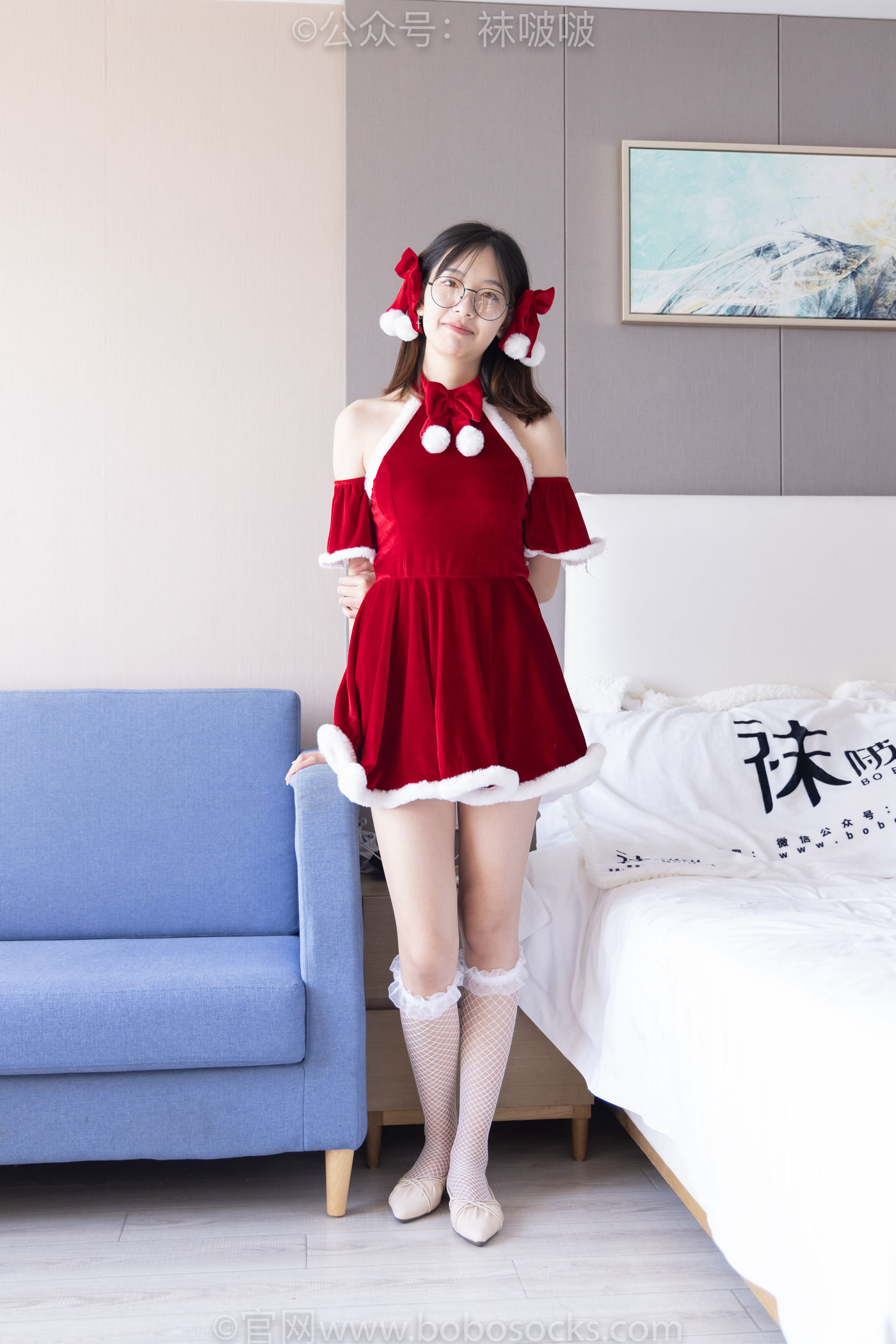 图片[166]-[BoBoSocks袜啵啵]NO.043 小甜豆-圣诞服、平底鞋、高跟鞋、白色渔网袜[165P] – 速更版-美库