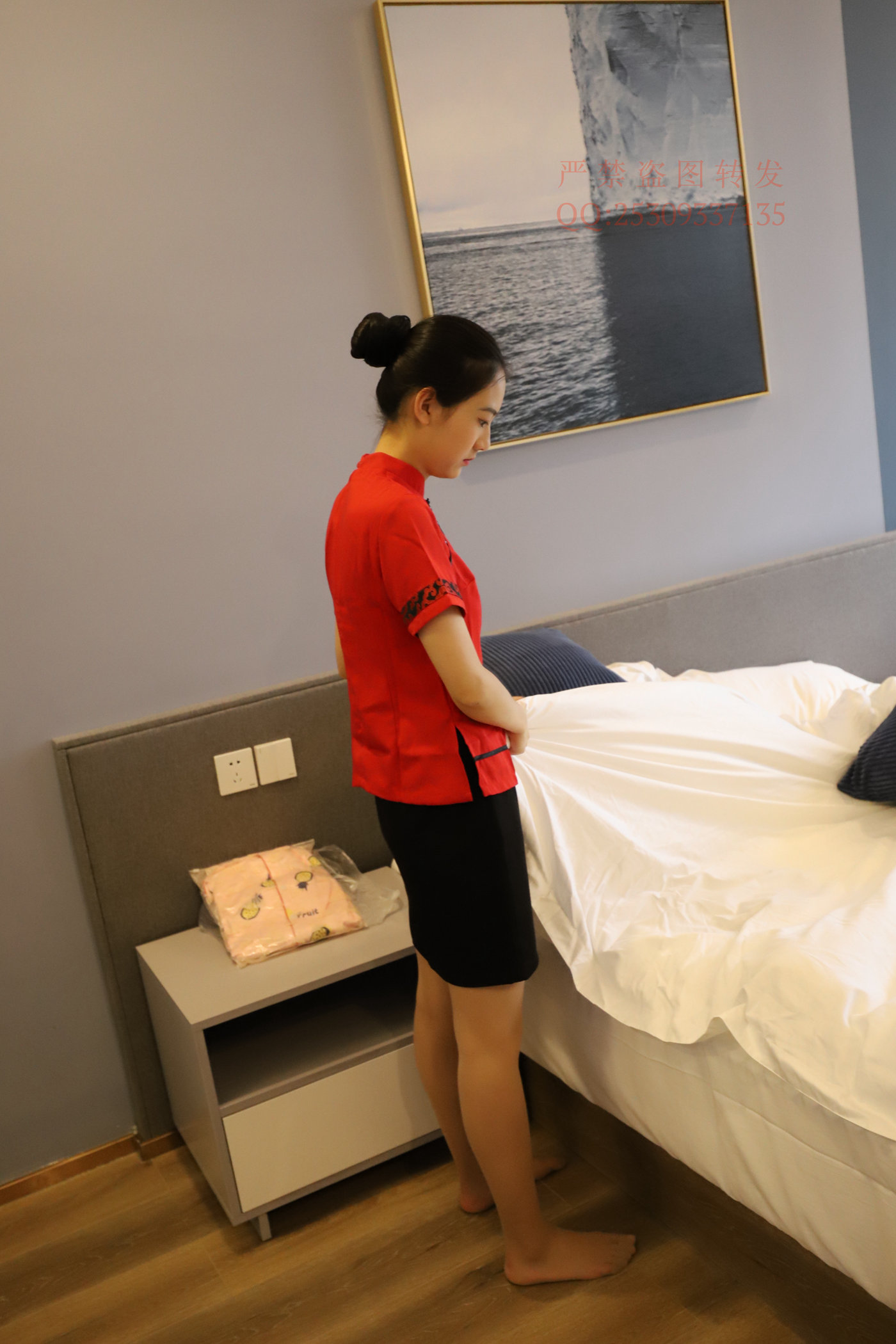 图片[194]-大西瓜爱牙膏-2018 7.8月活动 模特1（一） 服务员制服 [195P] – 速更版-美库