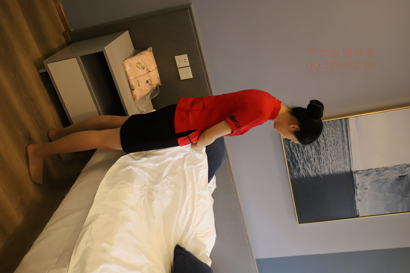 图片[195]-大西瓜爱牙膏-2018 7.8月活动 模特1（一） 服务员制服 [195P] – 速更版-美库