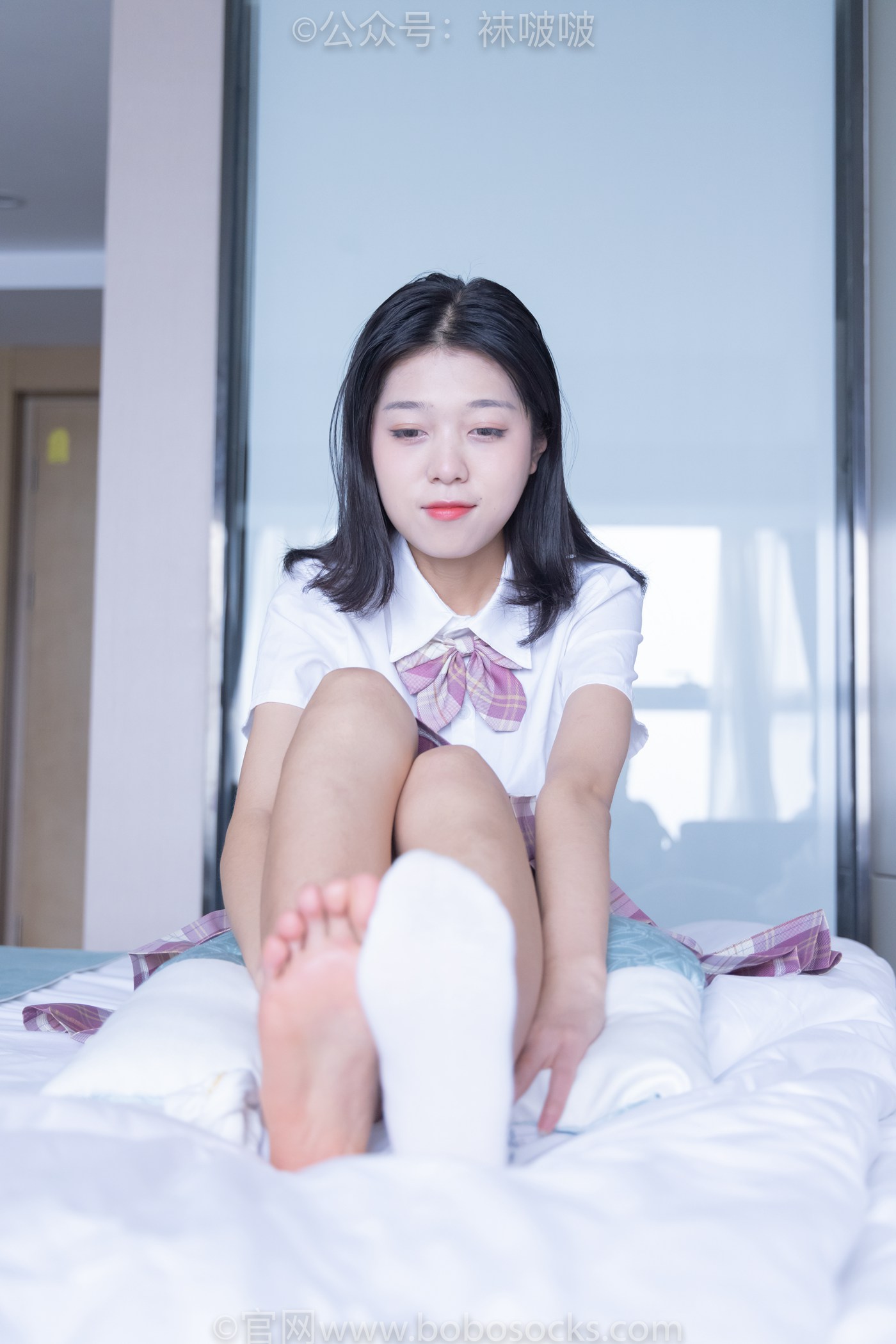 图片[72]-[BoBoSocks袜啵啵]NO.052 瑶瑶-JK制服、帆布鞋、白棉袜、裸足[133P] – 速更版-美库