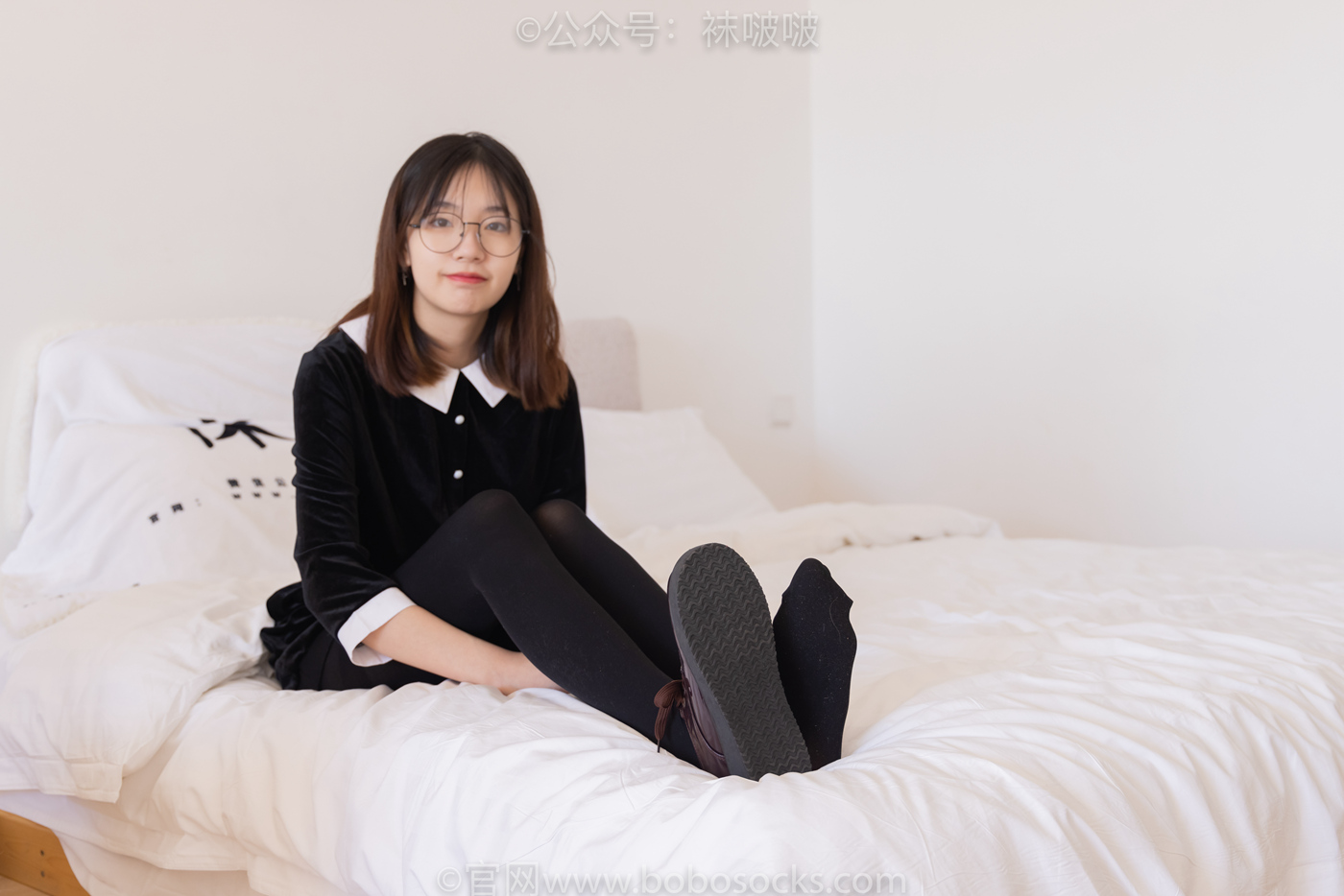 图片[23]-[BoBoSocks袜啵啵]NO.053 小甜豆-皮鞋、厚黑丝、黑色蕾丝船袜[143P] – 速更版-美库