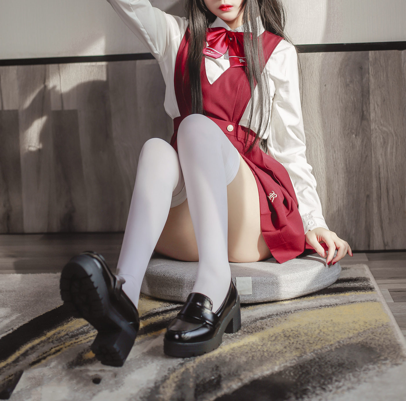 图片[29]-Cosplay日奈娇- JK少女红裙 [28P] – 速更版-美库