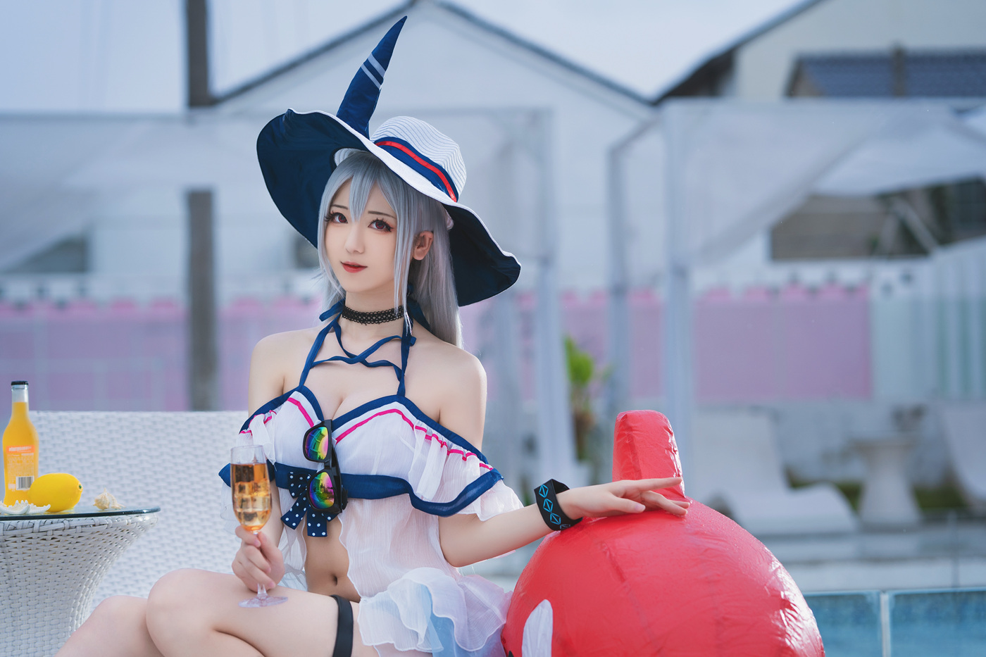 图片[12]-弥音音 明日方舟 斯卡蒂泳装 [24P] – 速更版-美库