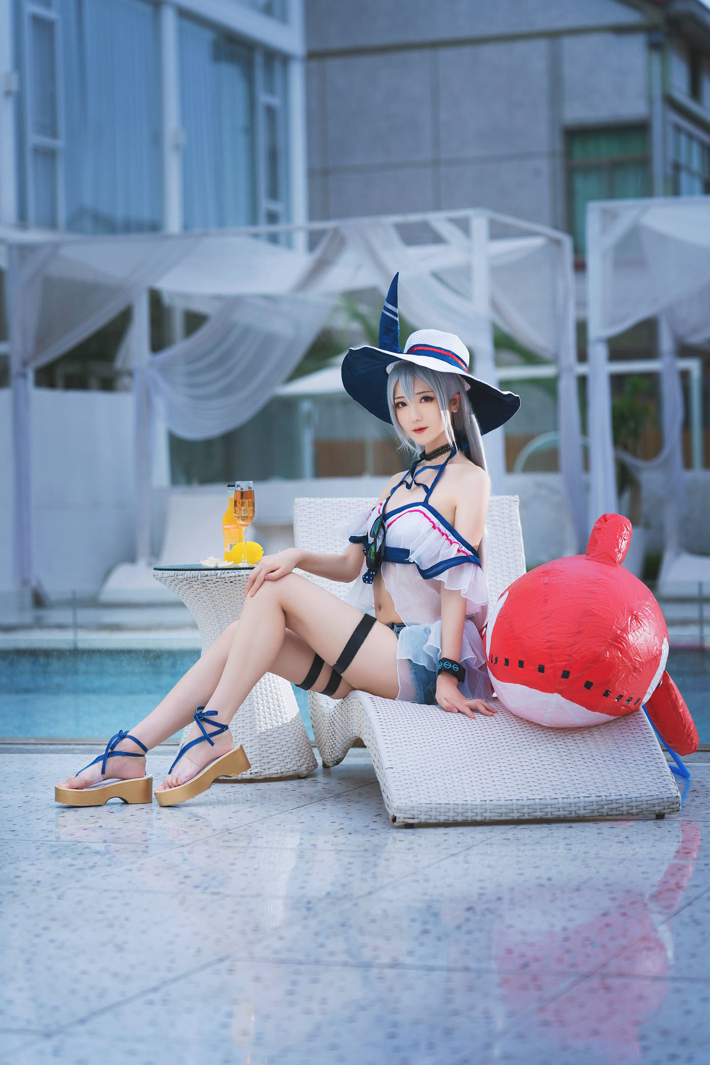 图片[19]-弥音音 明日方舟 斯卡蒂泳装 [24P] – 速更版-美库