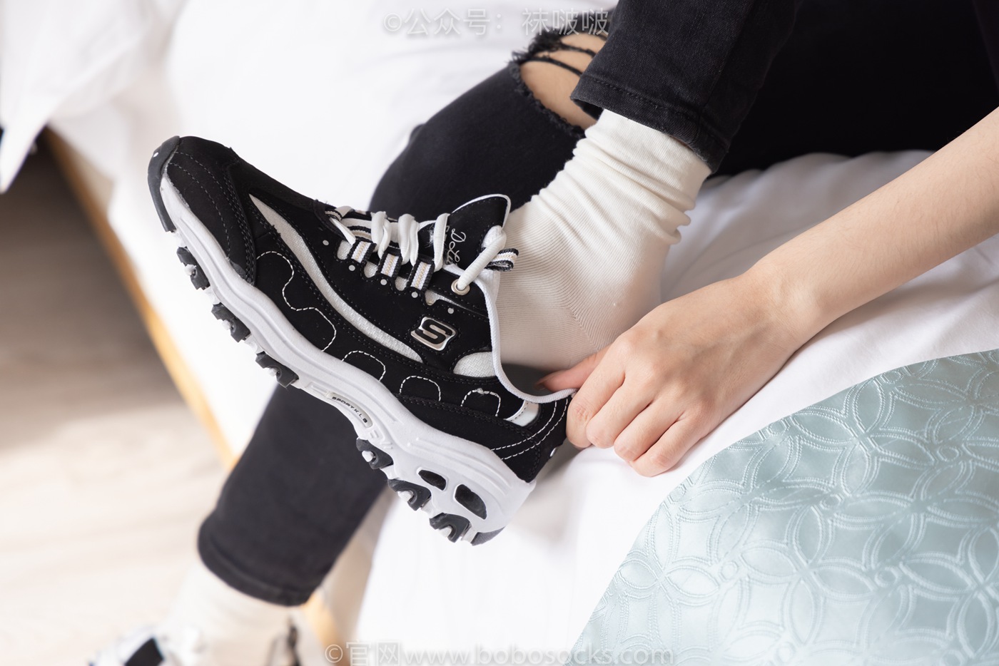 图片[41]-[BoBoSocks袜啵啵]NO.055 稚予-斯凯奇运动鞋、白棉袜、黑棉袜[139P] – 速更版-美库