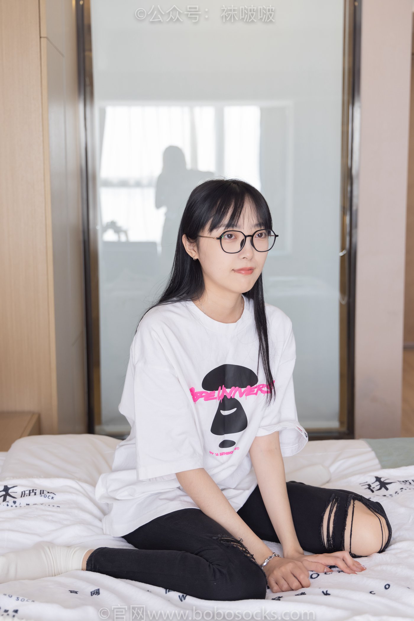 图片[56]-[BoBoSocks袜啵啵]NO.055 稚予-斯凯奇运动鞋、白棉袜、黑棉袜[139P] – 速更版-美库