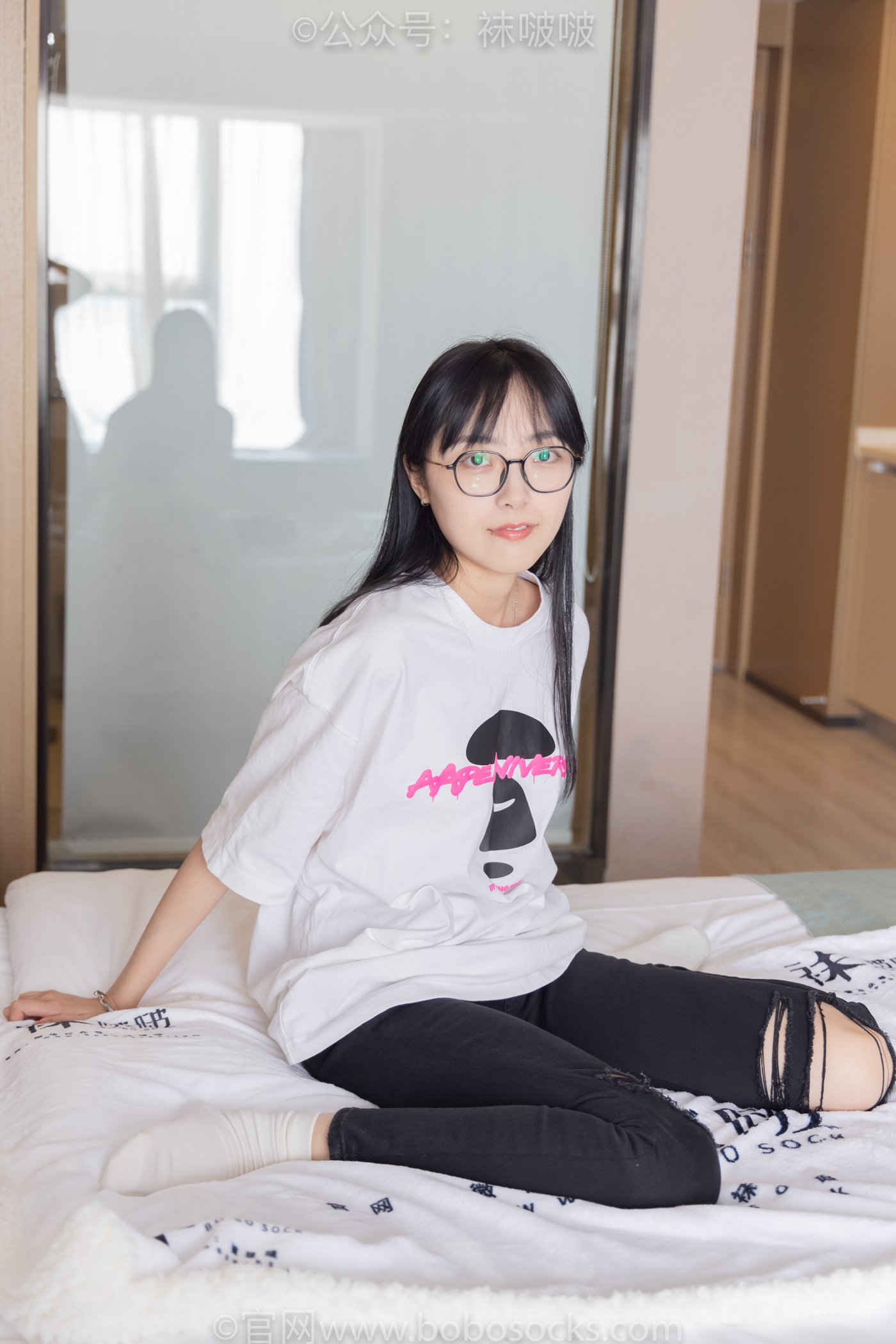 图片[57]-[BoBoSocks袜啵啵]NO.055 稚予-斯凯奇运动鞋、白棉袜、黑棉袜[139P] – 速更版-美库