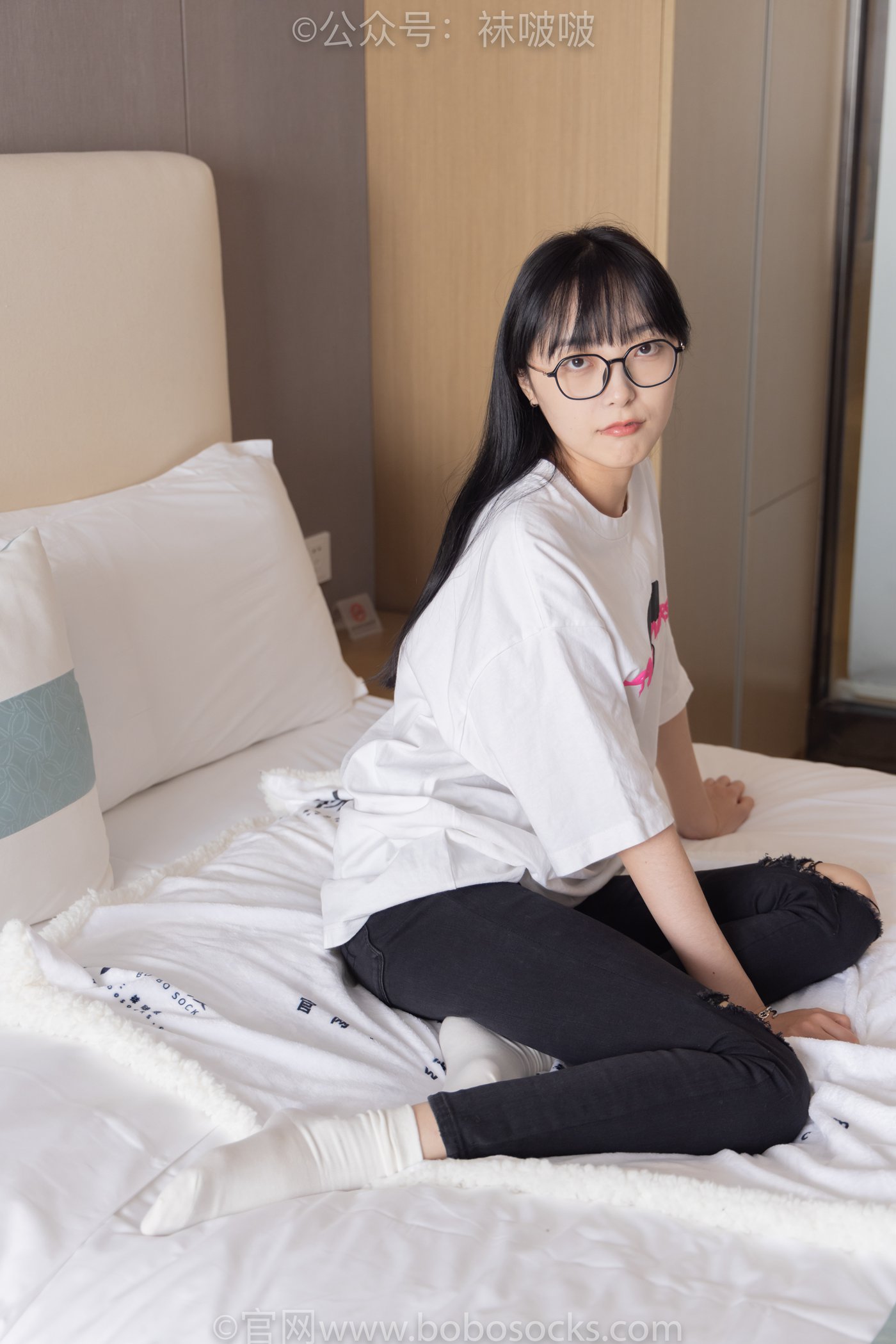 图片[68]-[BoBoSocks袜啵啵]NO.055 稚予-斯凯奇运动鞋、白棉袜、黑棉袜[139P] – 速更版-美库