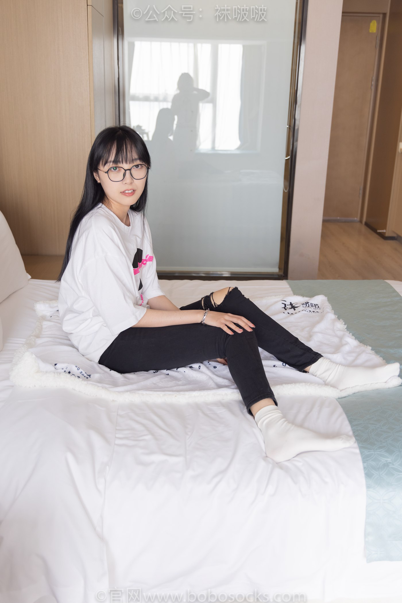 图片[76]-[BoBoSocks袜啵啵]NO.055 稚予-斯凯奇运动鞋、白棉袜、黑棉袜[139P] – 速更版-美库