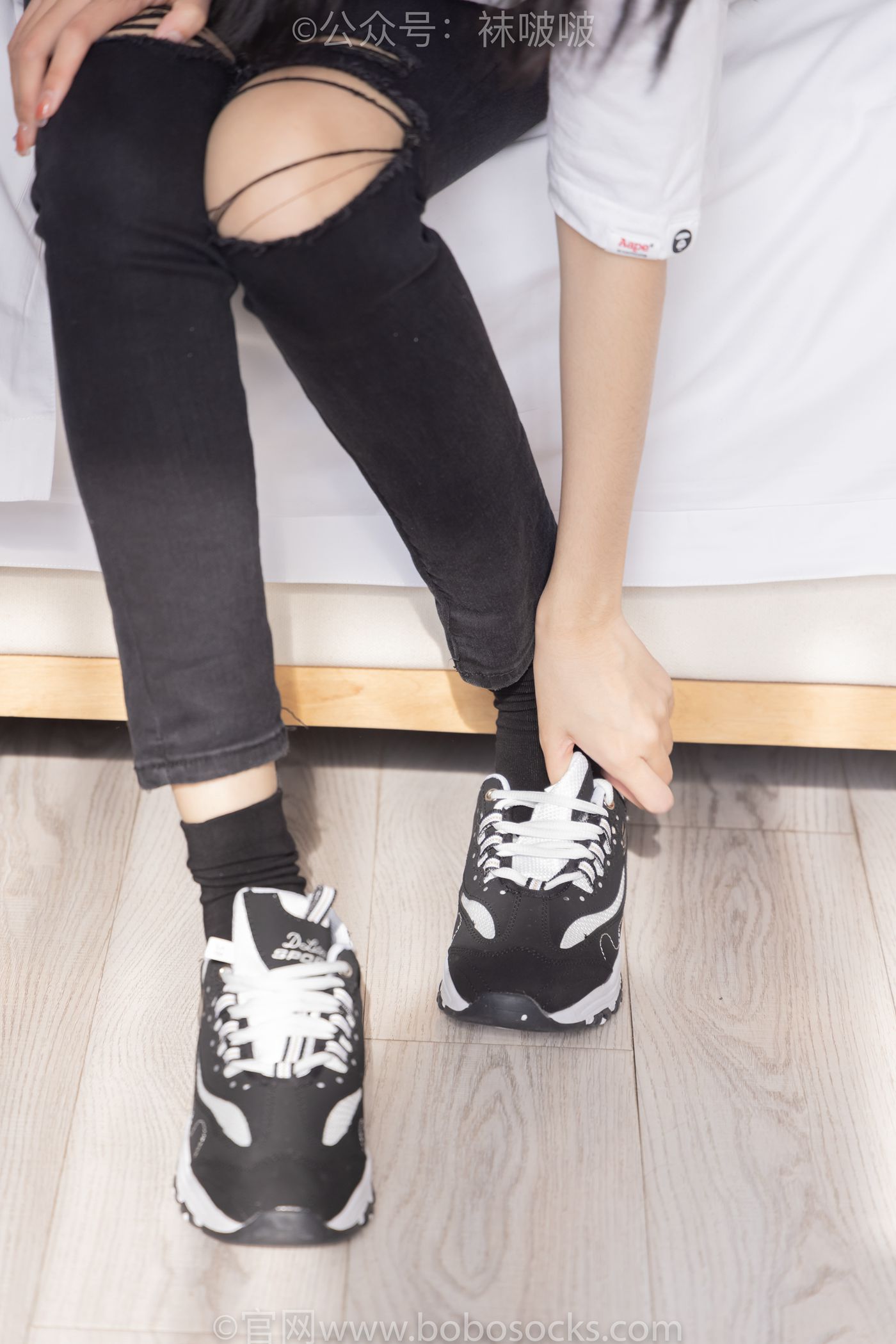 图片[78]-[BoBoSocks袜啵啵]NO.055 稚予-斯凯奇运动鞋、白棉袜、黑棉袜[139P] – 速更版-美库